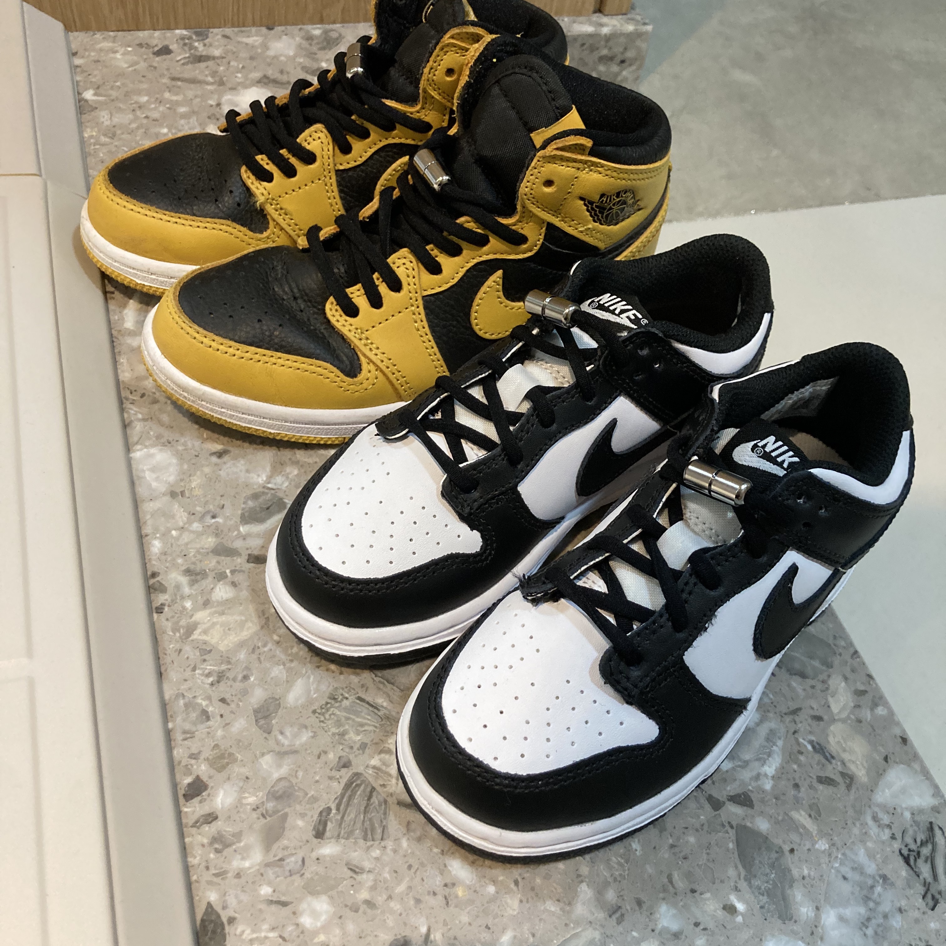 (PS) Nike Dunk Low Black, (PS) Jordan 1 Retro High OG Pollen 착용 스타일 - 4