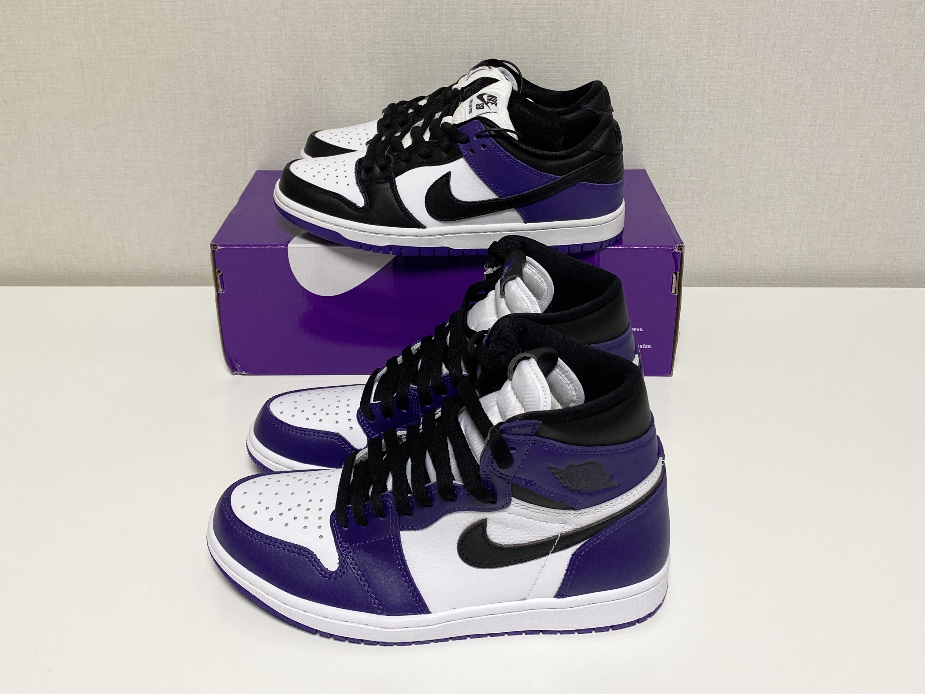 Jordan 1 Retro High OG Court Purple 2020 착용 스타일 - 3