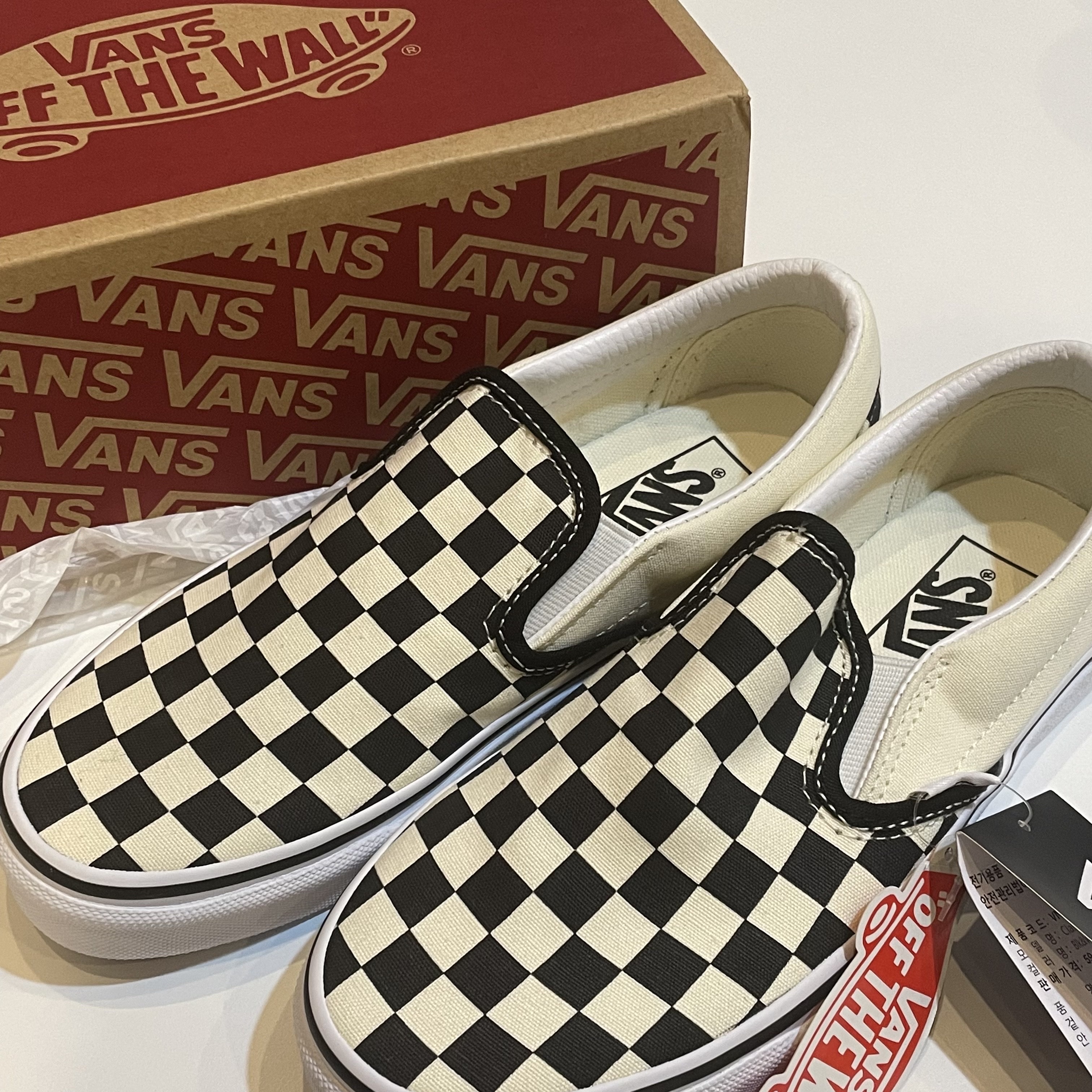 Vans Slip-On Checkerboard 착용 스타일 - 2