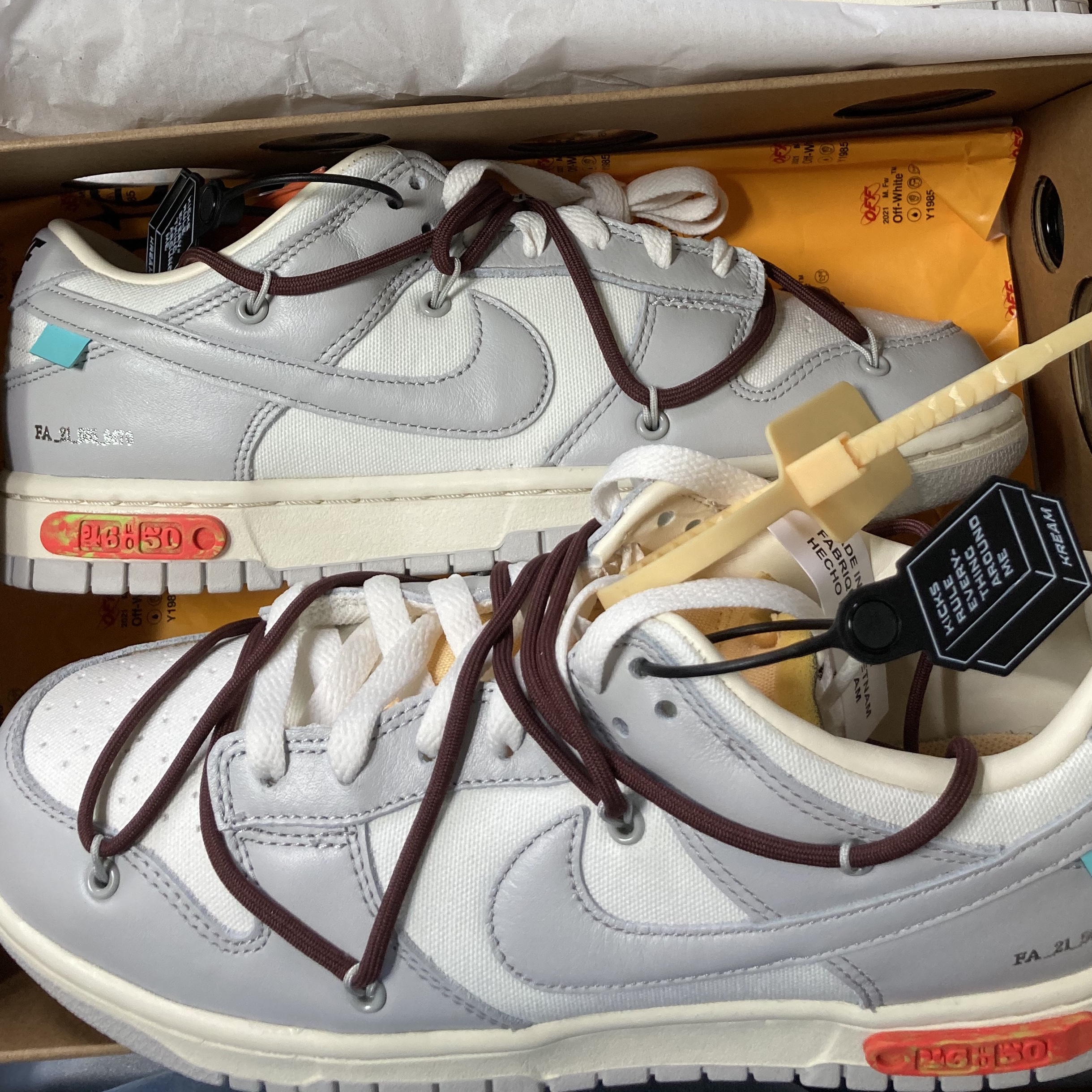 Nike x Off-White Dunk Low The 50 - Lot 46 착용 스타일