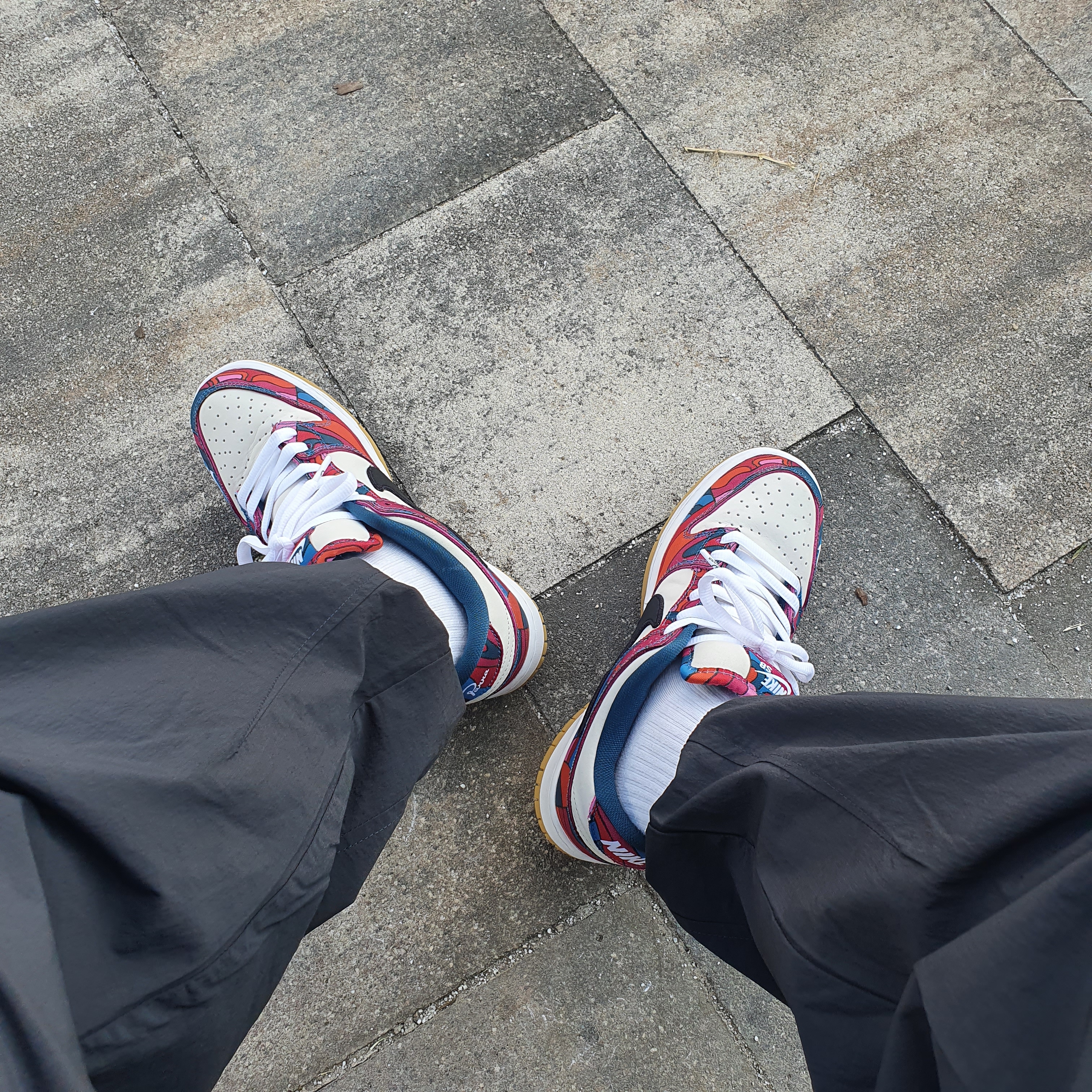 Nike x Parra SB Dunk Low Pro Abstract Art 착용 스타일 - 1