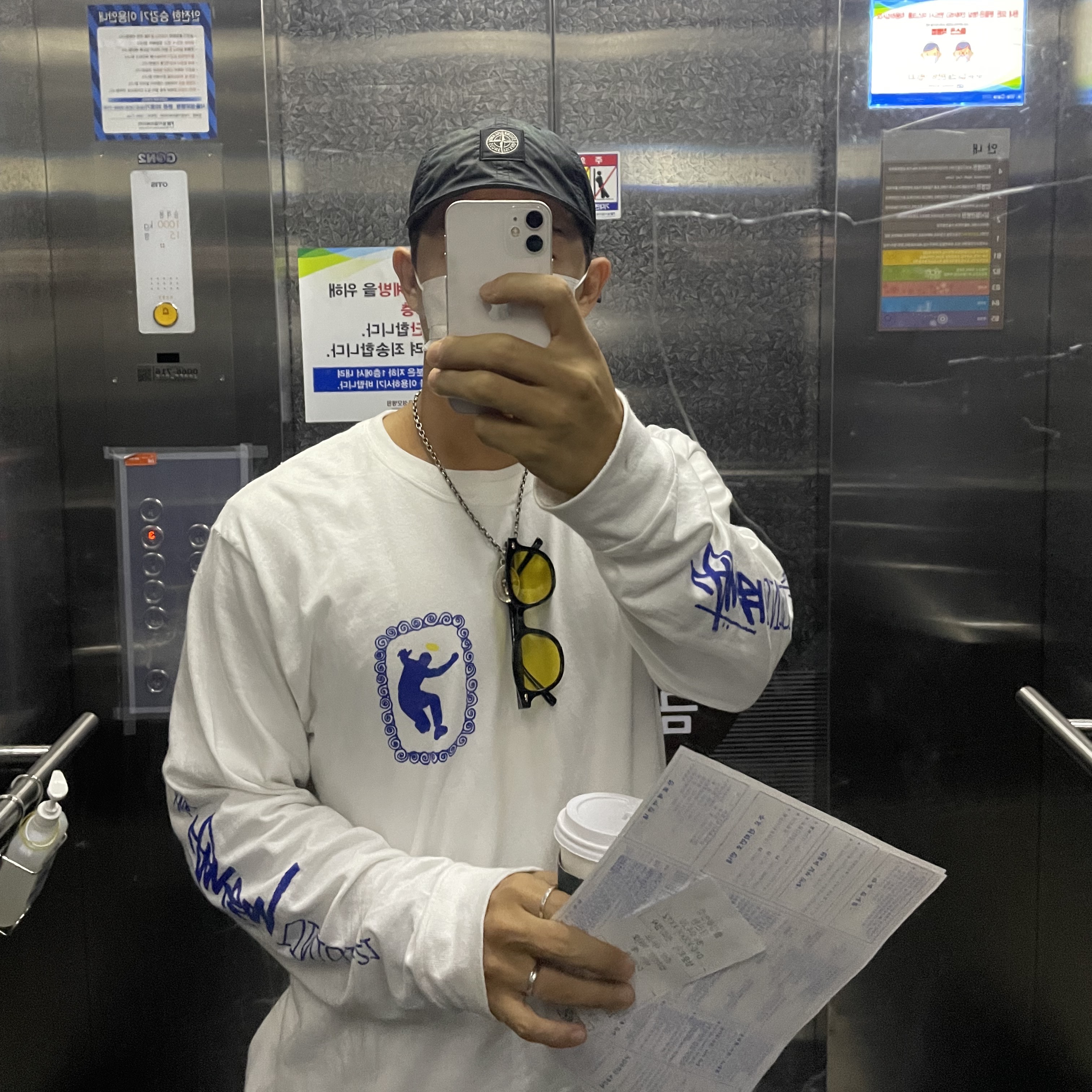 Stussy x Union Best Fuckin' Sound LS T-Shirt White 착용 스타일