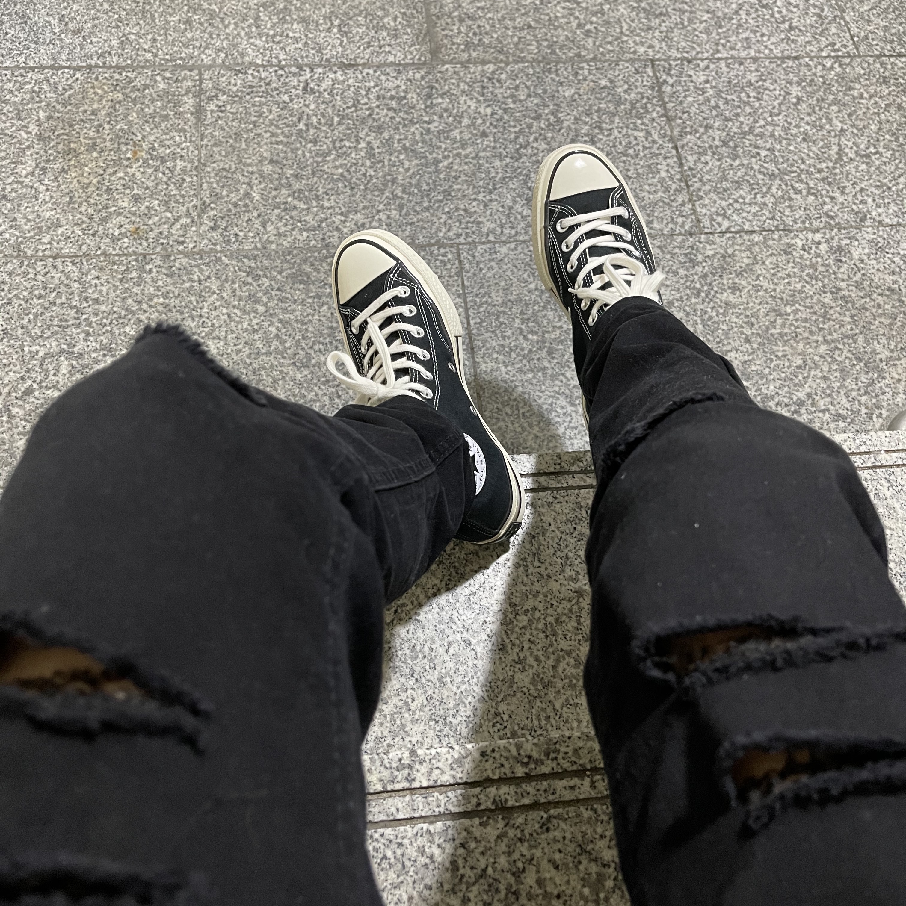 Converse Chuck 70 Hi Black 착용 스타일