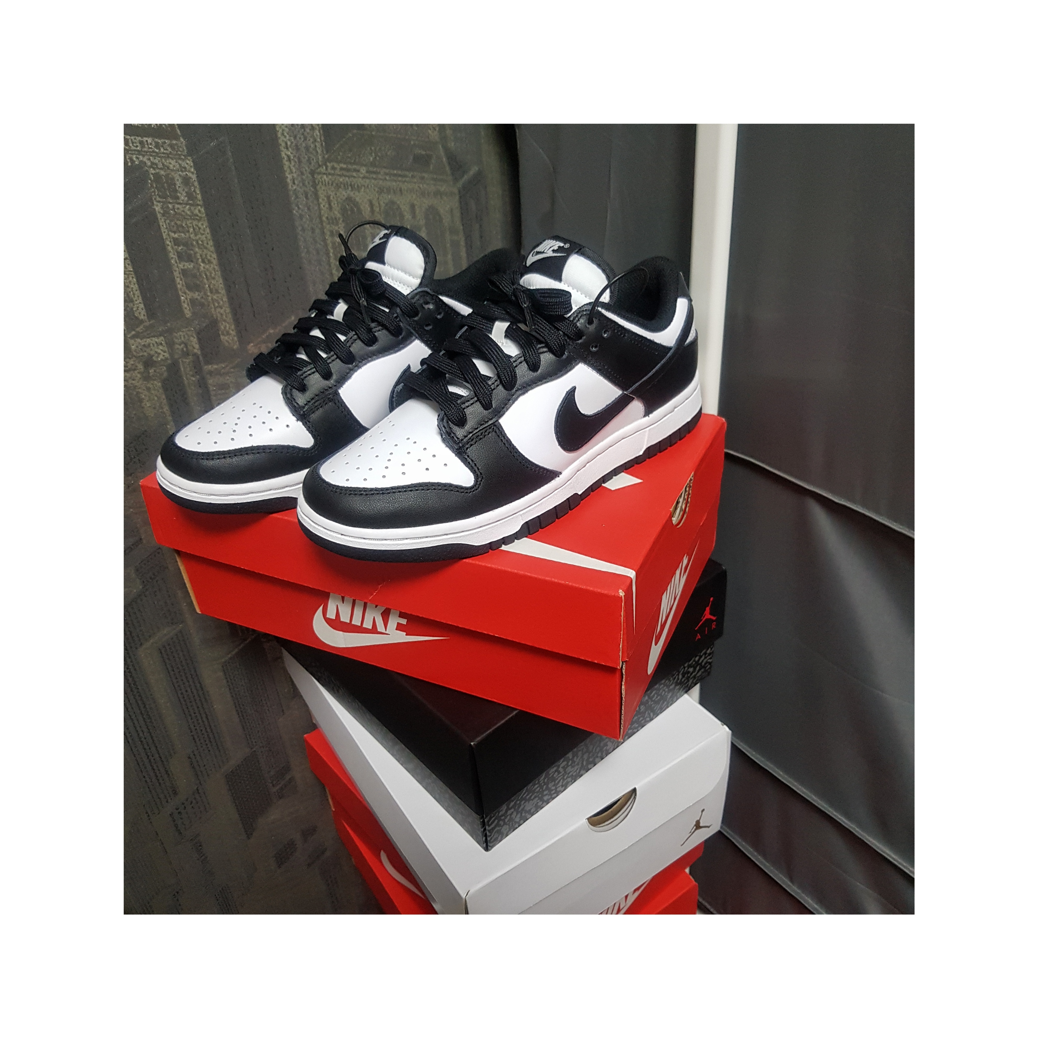 (W) Nike Dunk Low Black 착용 스타일