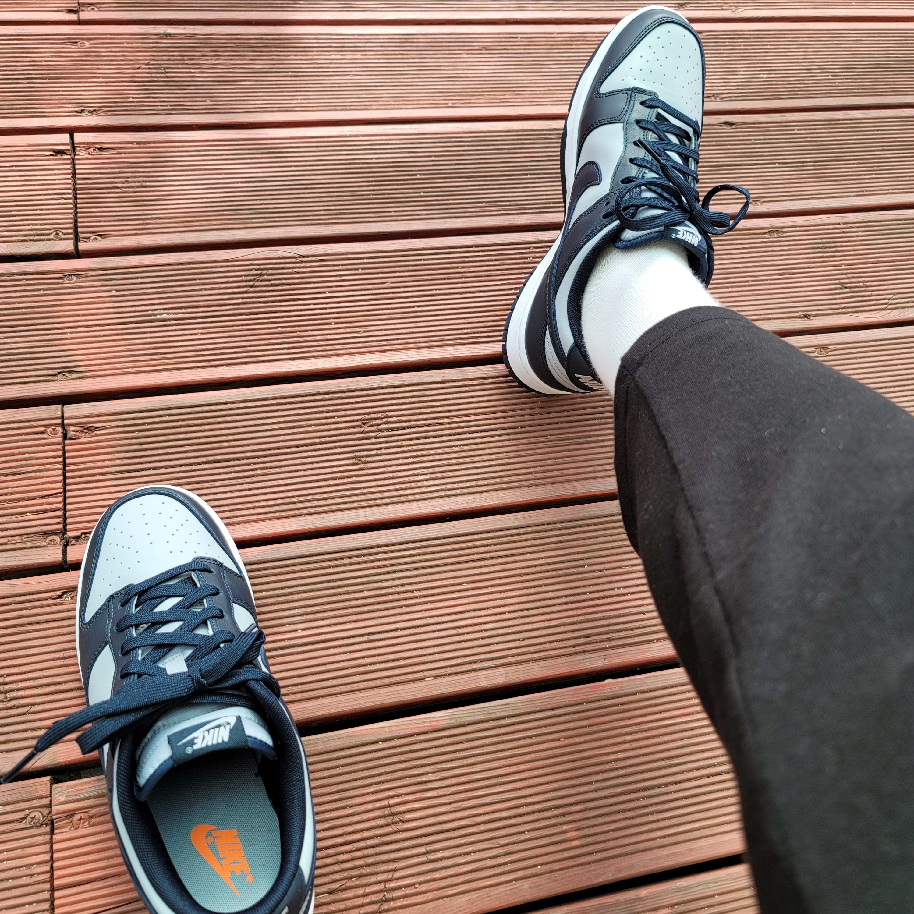 Nike Dunk Low Retro Championship Grey 착용 스타일 - 2