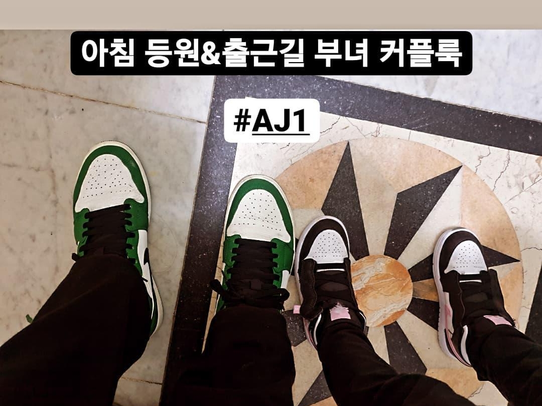 Jordan 1 Mid Pine Green, (PS) Jordan 1 Mid Alt Light Arctic Pink 착용 스타일