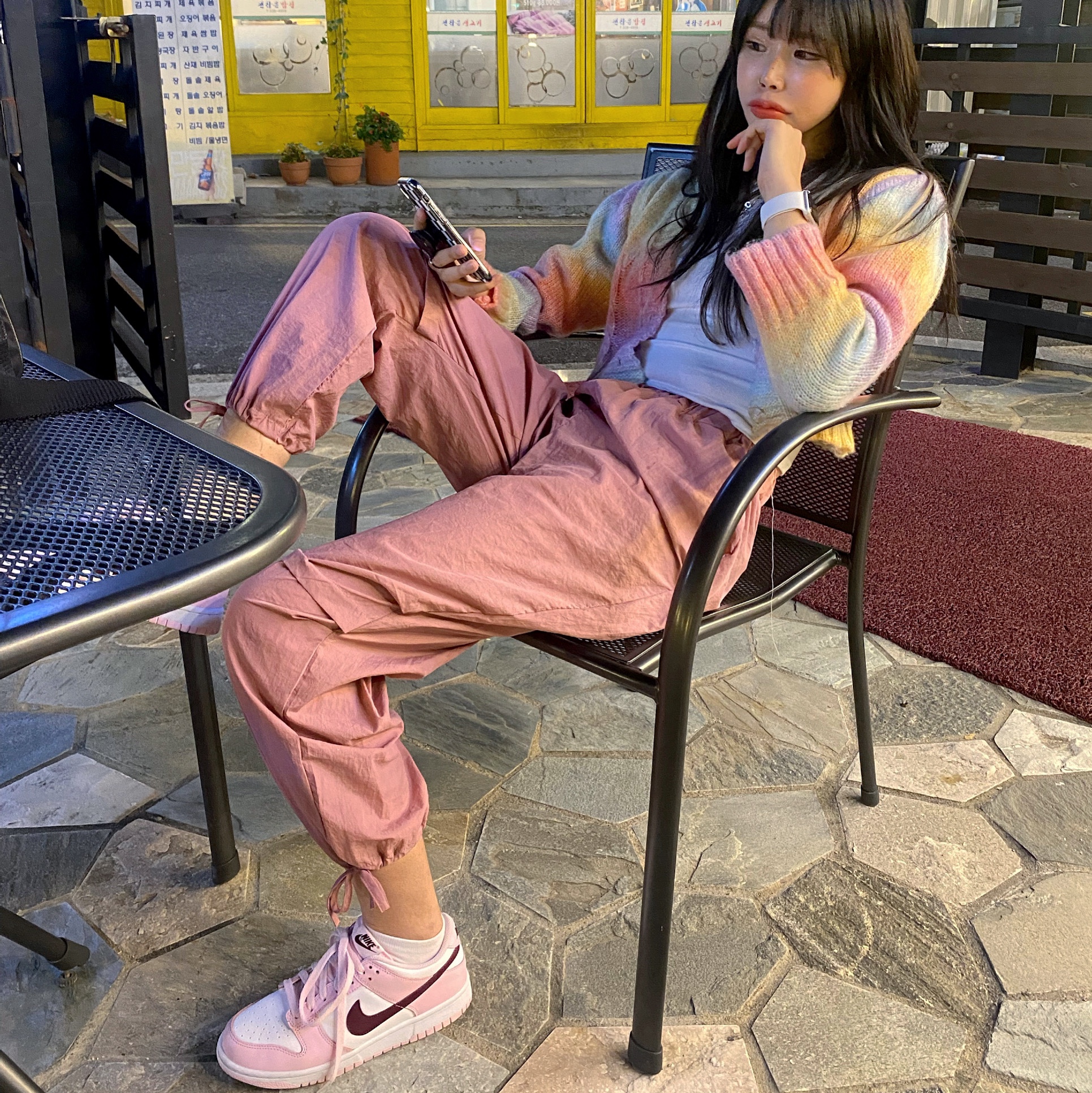 (GS) Nike Dunk Low Pink Foam 착용 스타일
