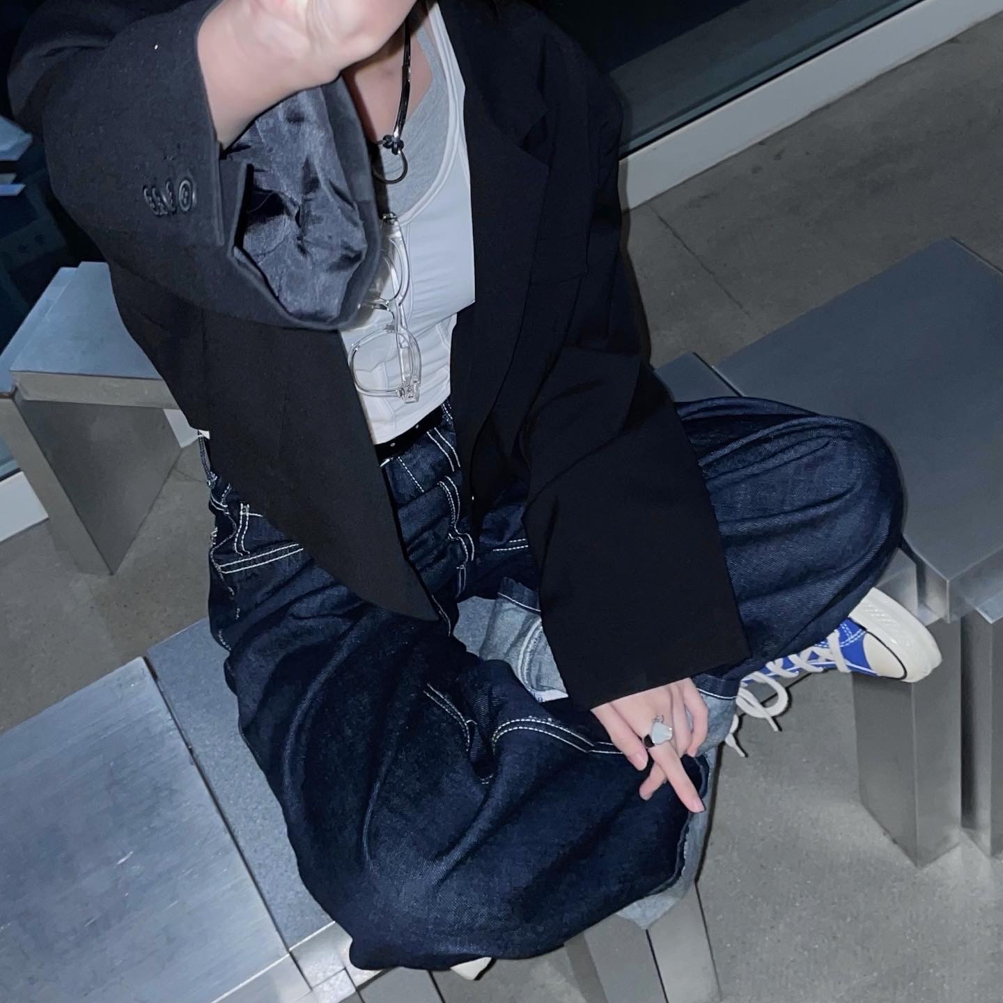 Converse Chuck 70 High Rush Blue 착용 스타일 - 3