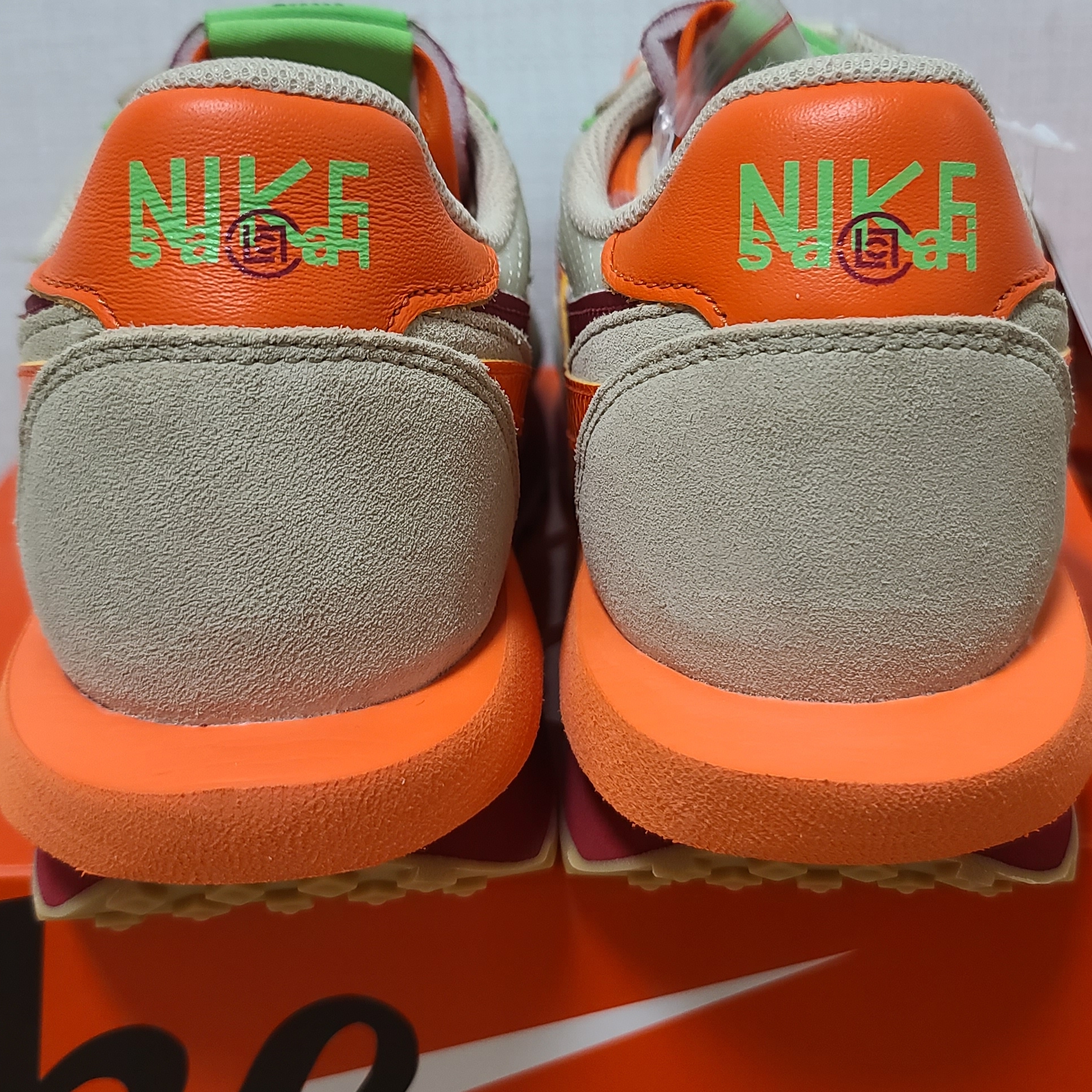 Nike x Sacai x Clot LDWaffle Orange Blaze 착용 스타일 - 2