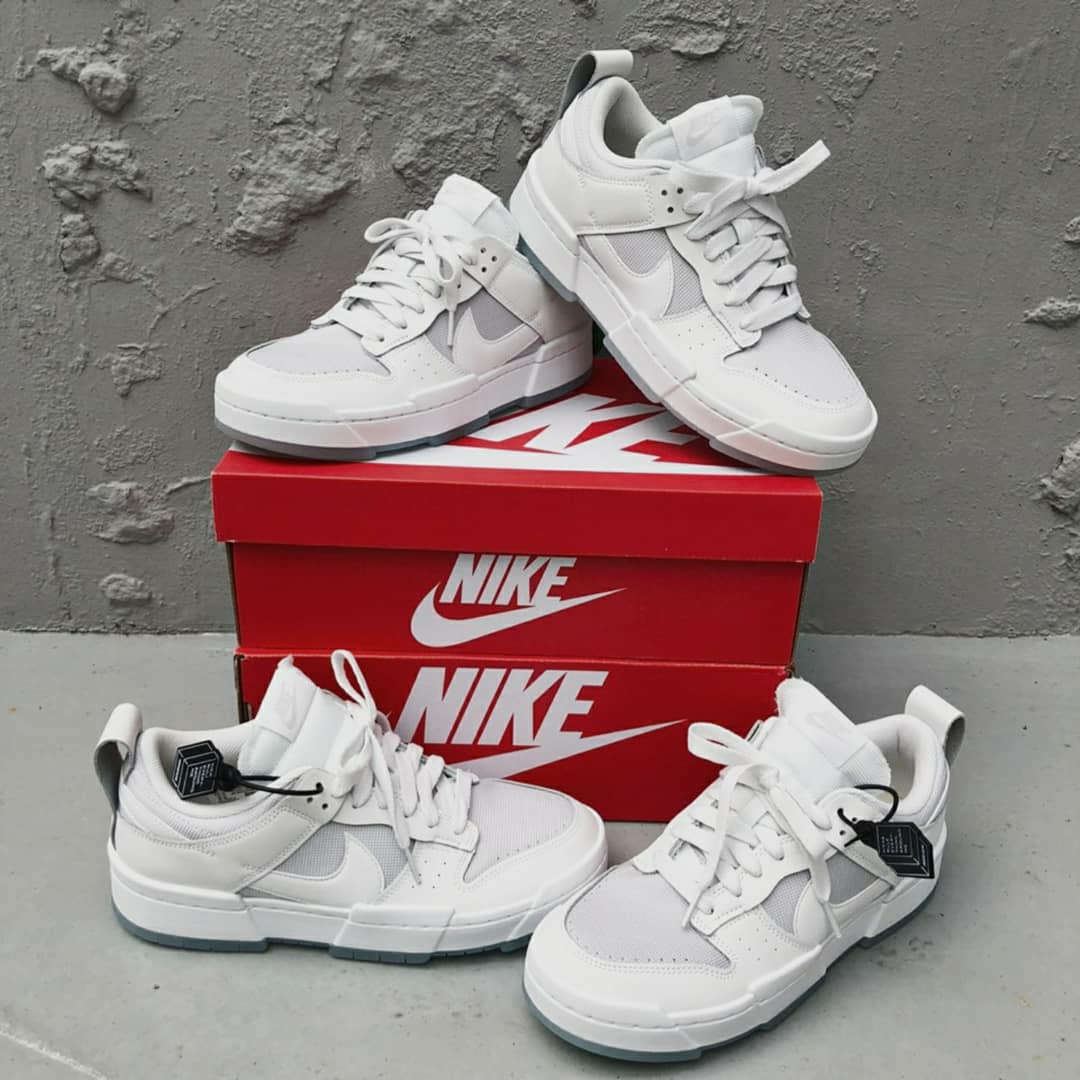 (W) Nike Dunk Low Disrupt Photon Dust 착용 스타일 - 1