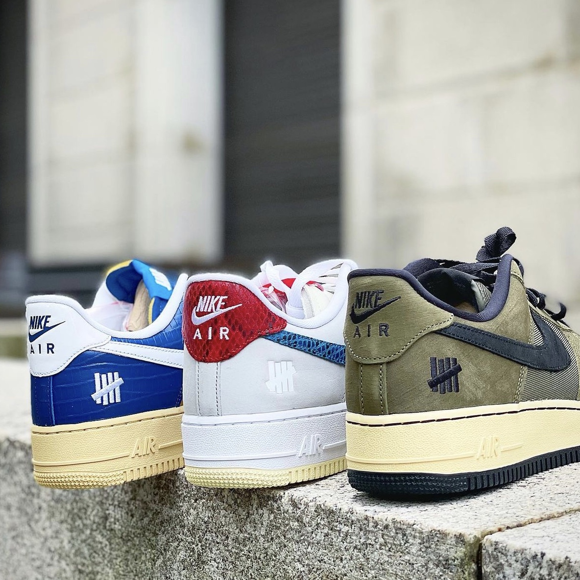 Nike x Undefeated Air Force 1 Low SP 5 On It Court Blue 착용 스타일 - 3