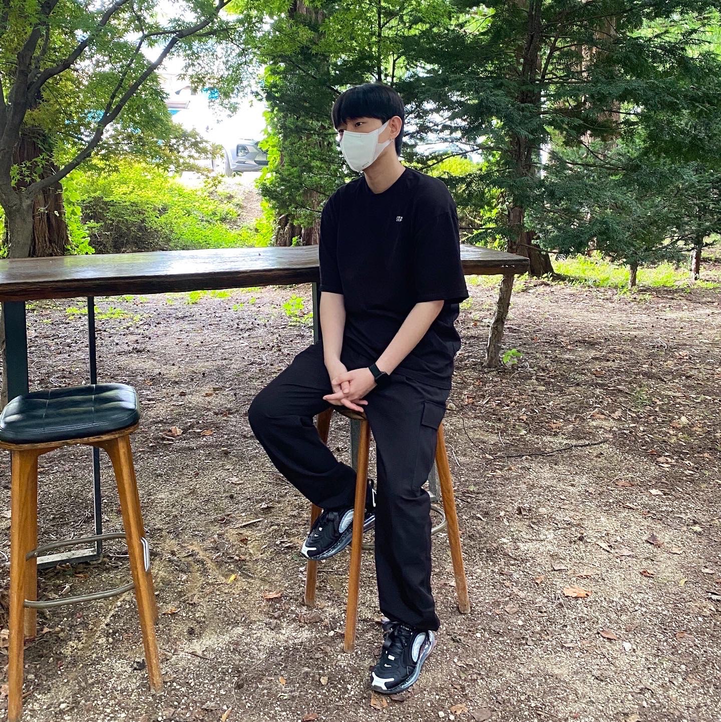 Nike x Undercover Air Max 720 Black 착용 스타일