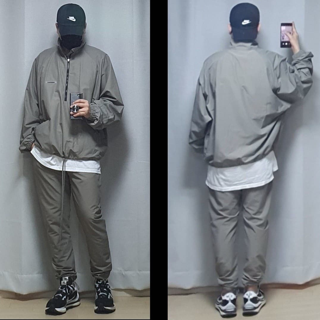 Essentials Track Jacket Cement - 20FW, Essentials Track Pants Cement - 20FW 착용 스타일 - 1
