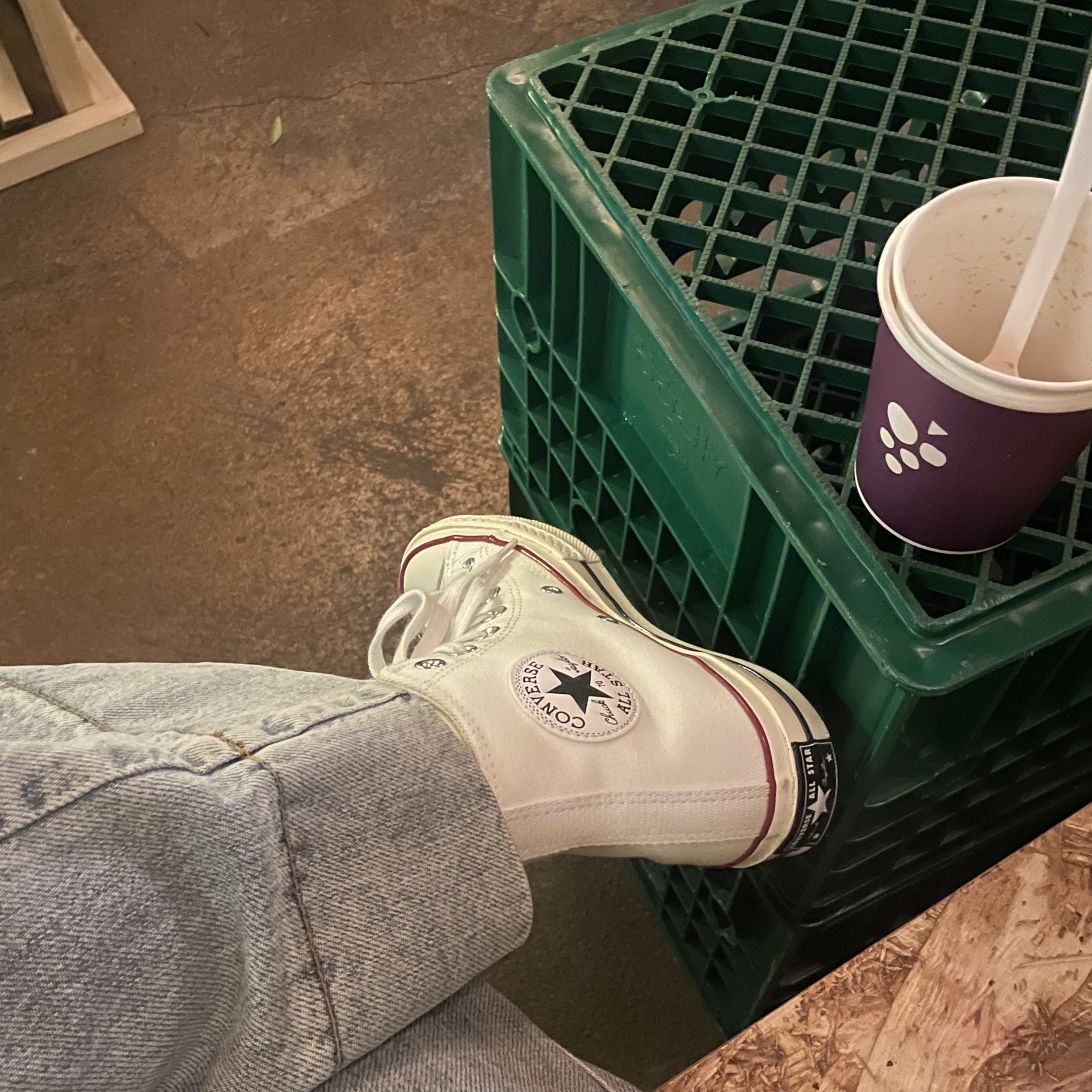 Converse Chuck 70 High Vintage Canvas White 착용 스타일 - 2