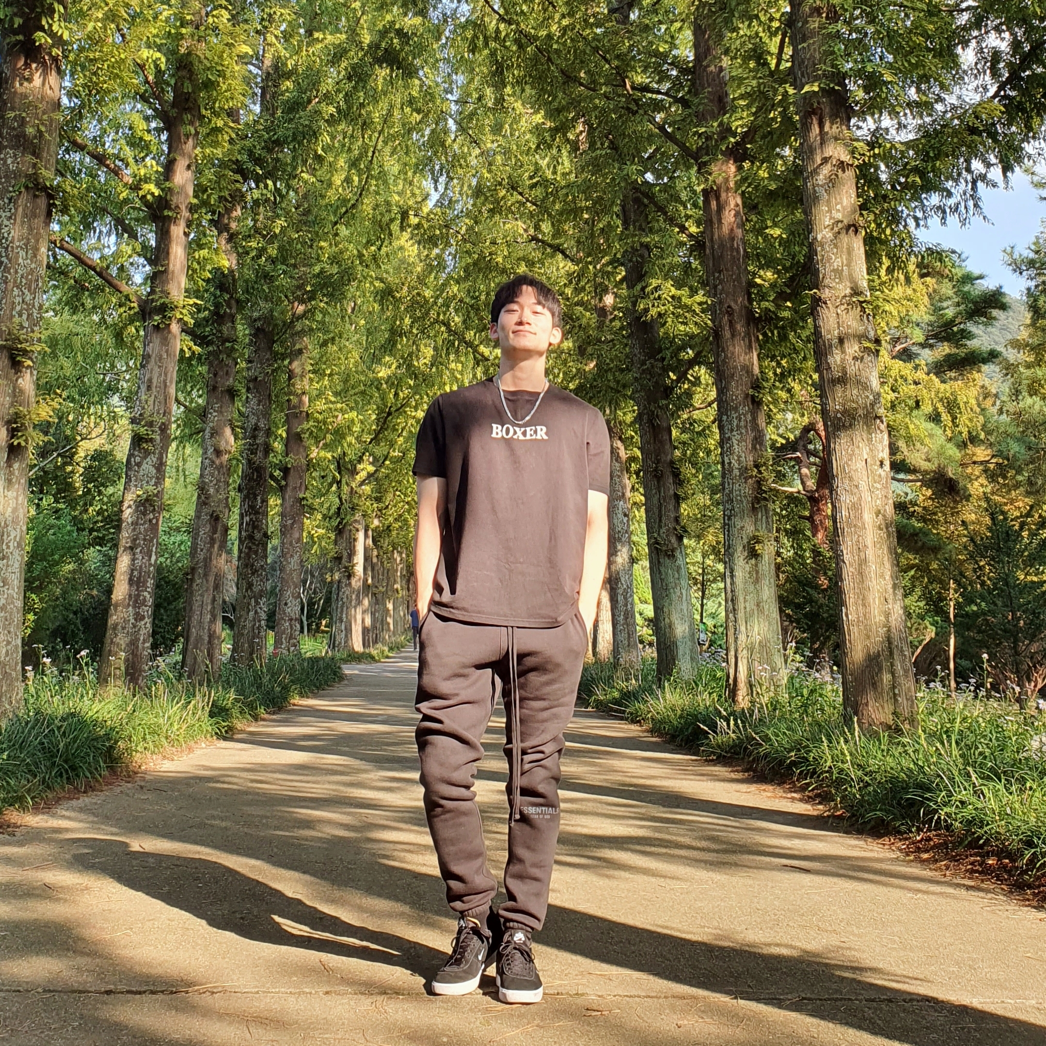 Essentials Sweatpants Black - 21SS 착용 스타일