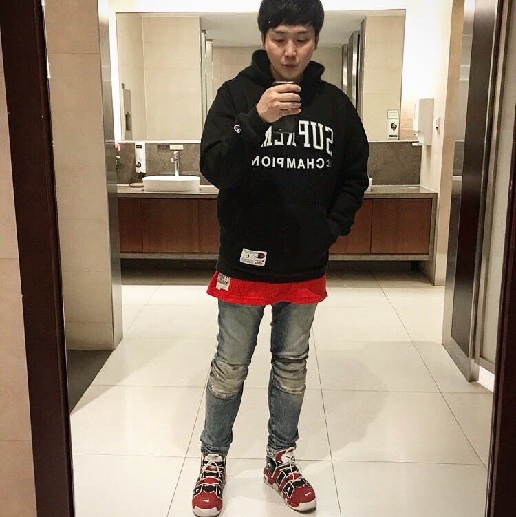 Nike Air More Uptempo 96 Bulls 2017 착용 스타일