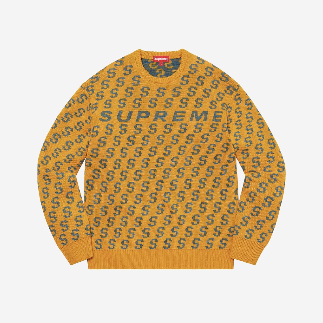 Supreme S Repeat Sweater Yellow - 21SS 상세 이미지 1