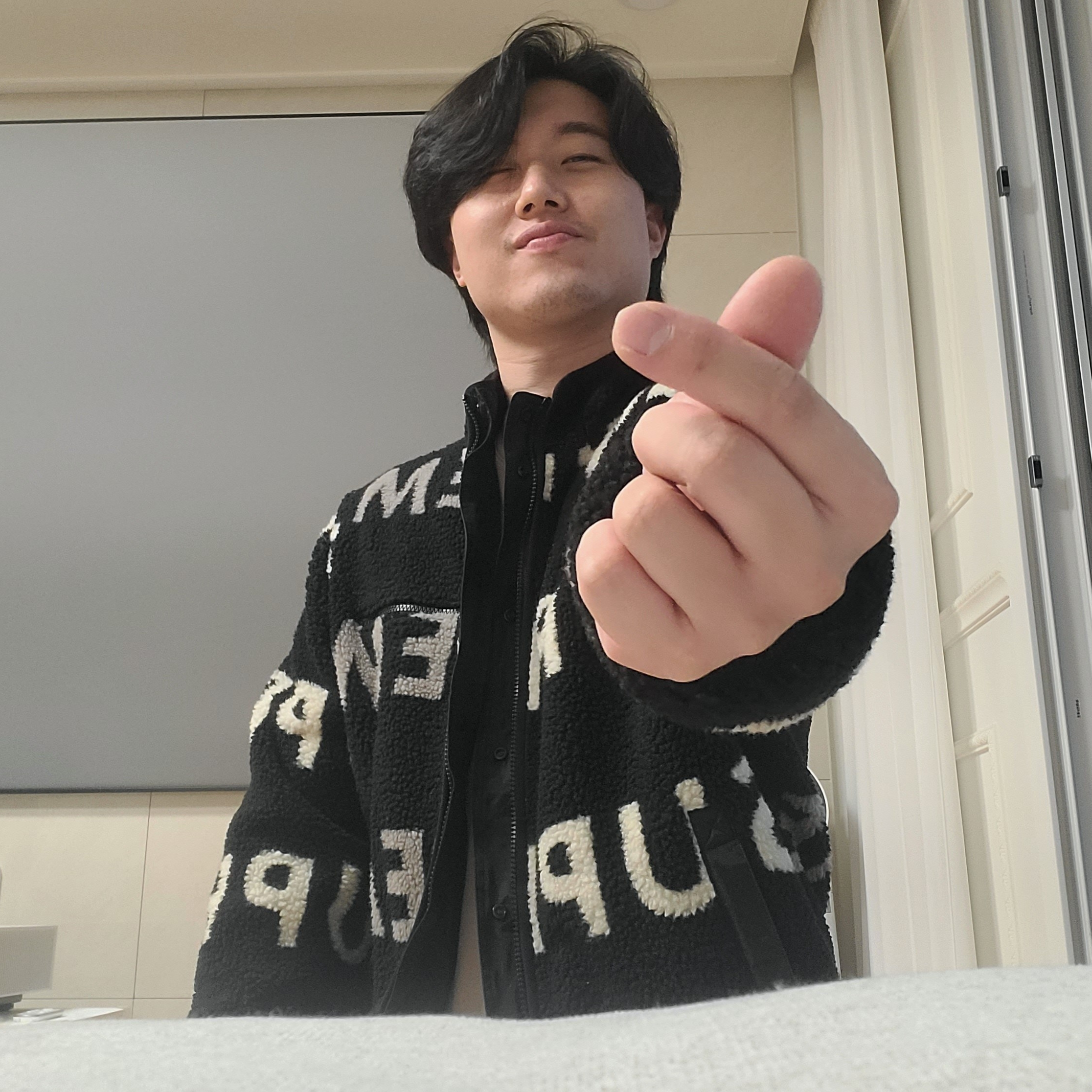 Supreme Reversible Logo Fleece Jacket Black - 18FW 착용 스타일 - 2