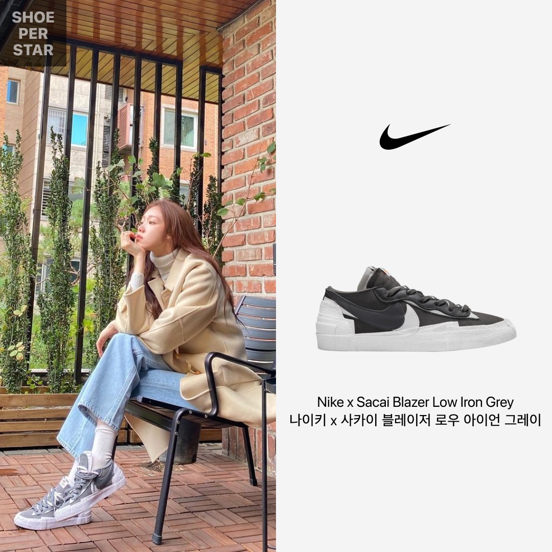 Nike x Sacai Blazer Low Iron Grey 착용 스타일 - 1