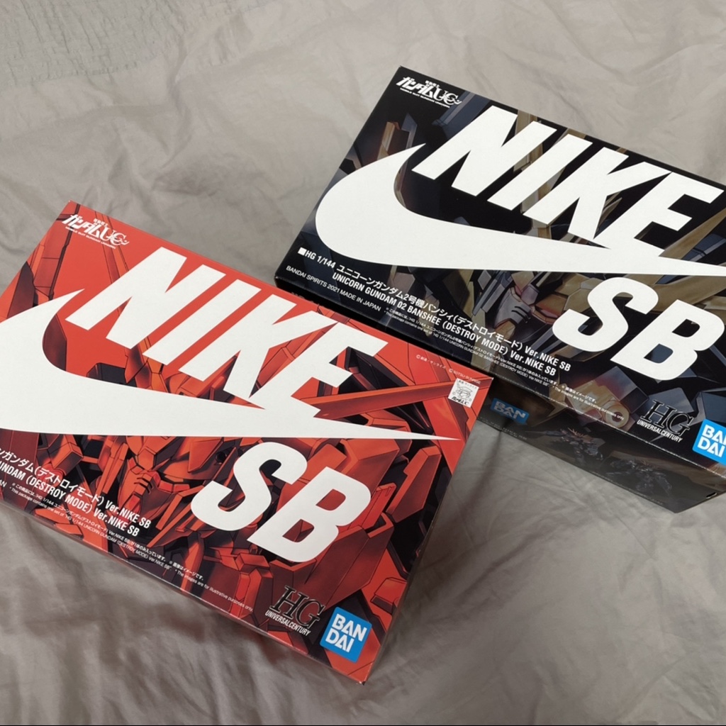 Bandai x Nike SB HG Unicorn Gundam & HG Unicorn 02 Banshee Set (Destroy Mode) 착용 스타일
