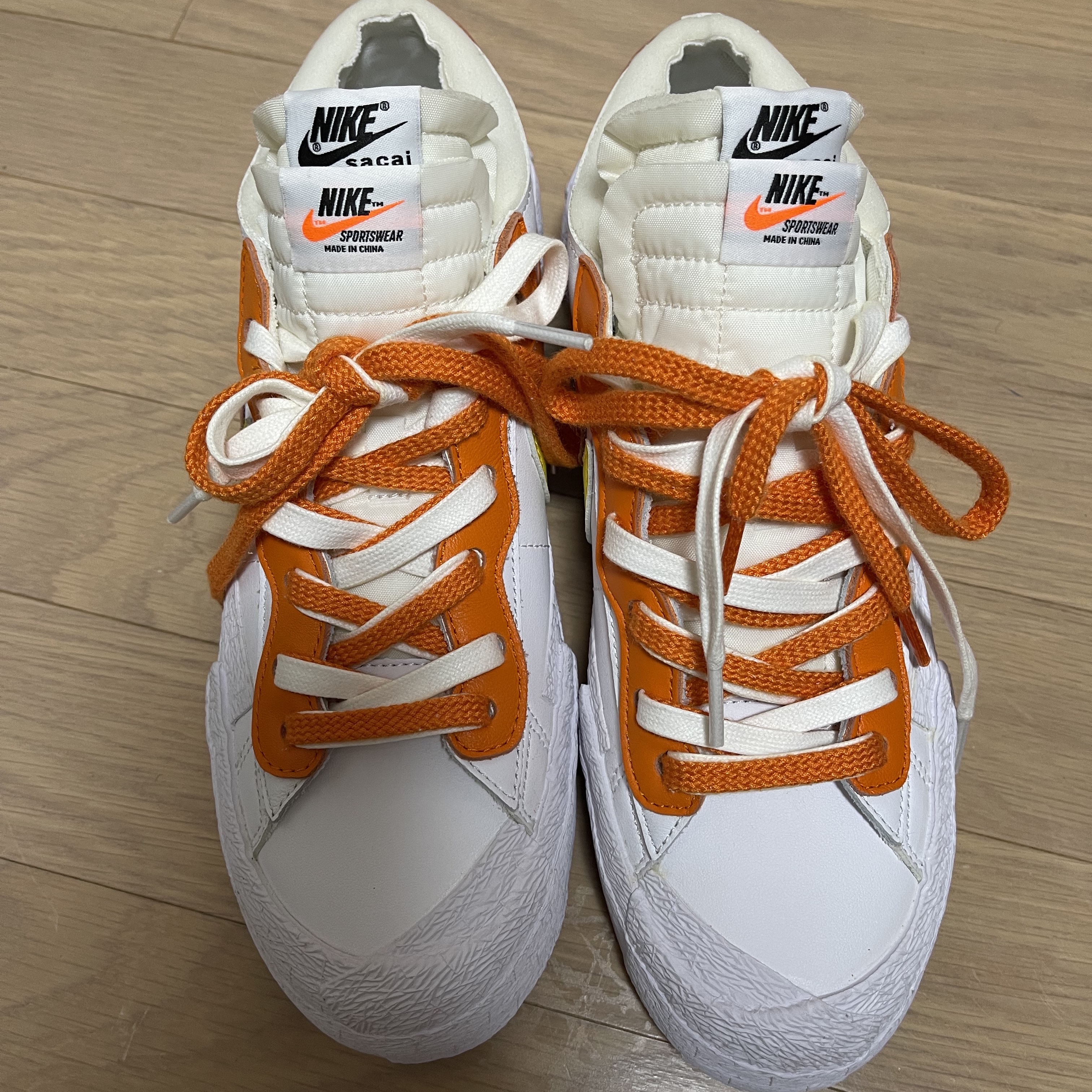 Nike x Sacai Blazer Low Magma Orange 착용 스타일