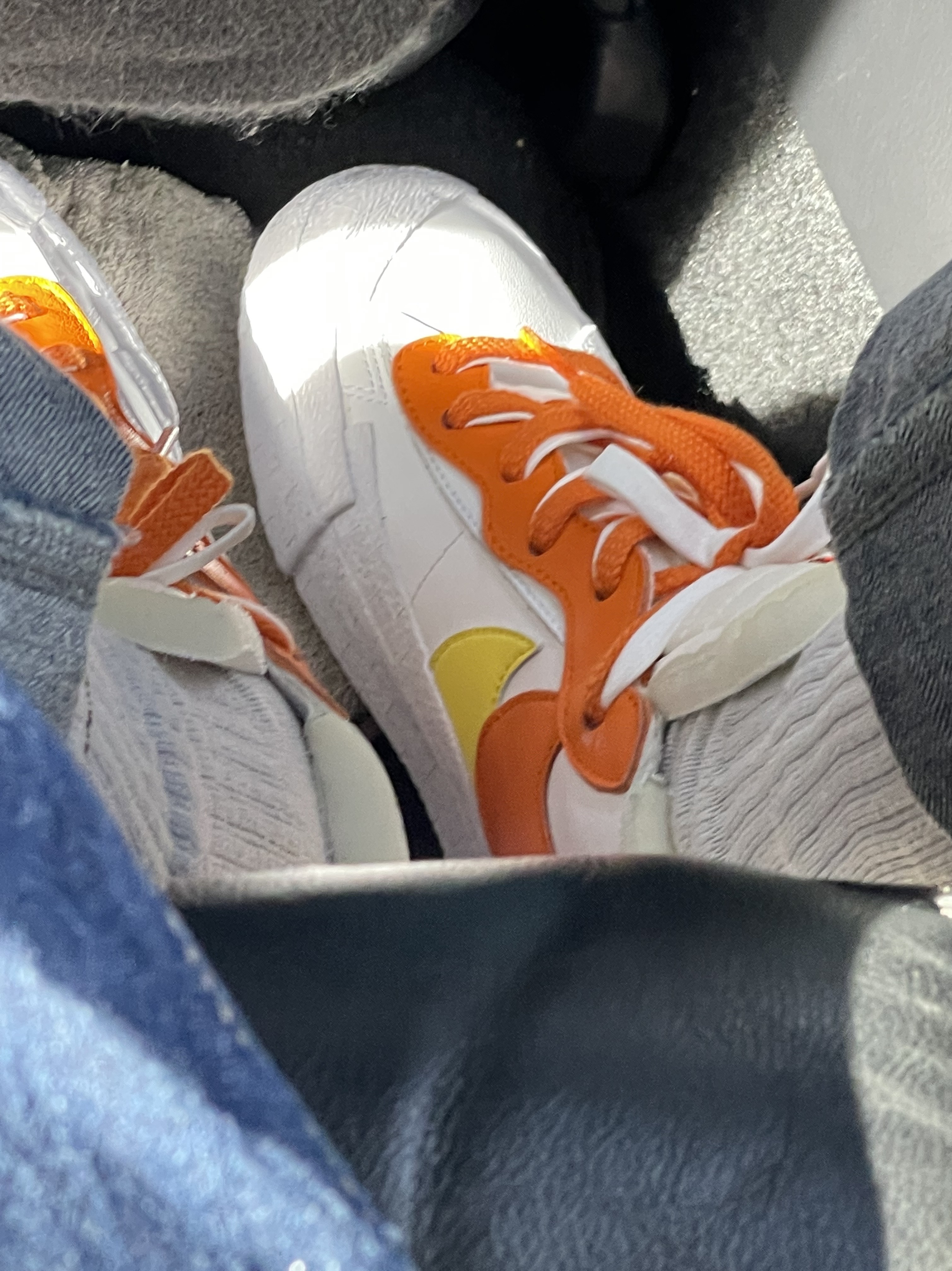 Nike x Sacai Blazer Low Magma Orange 착용 스타일
