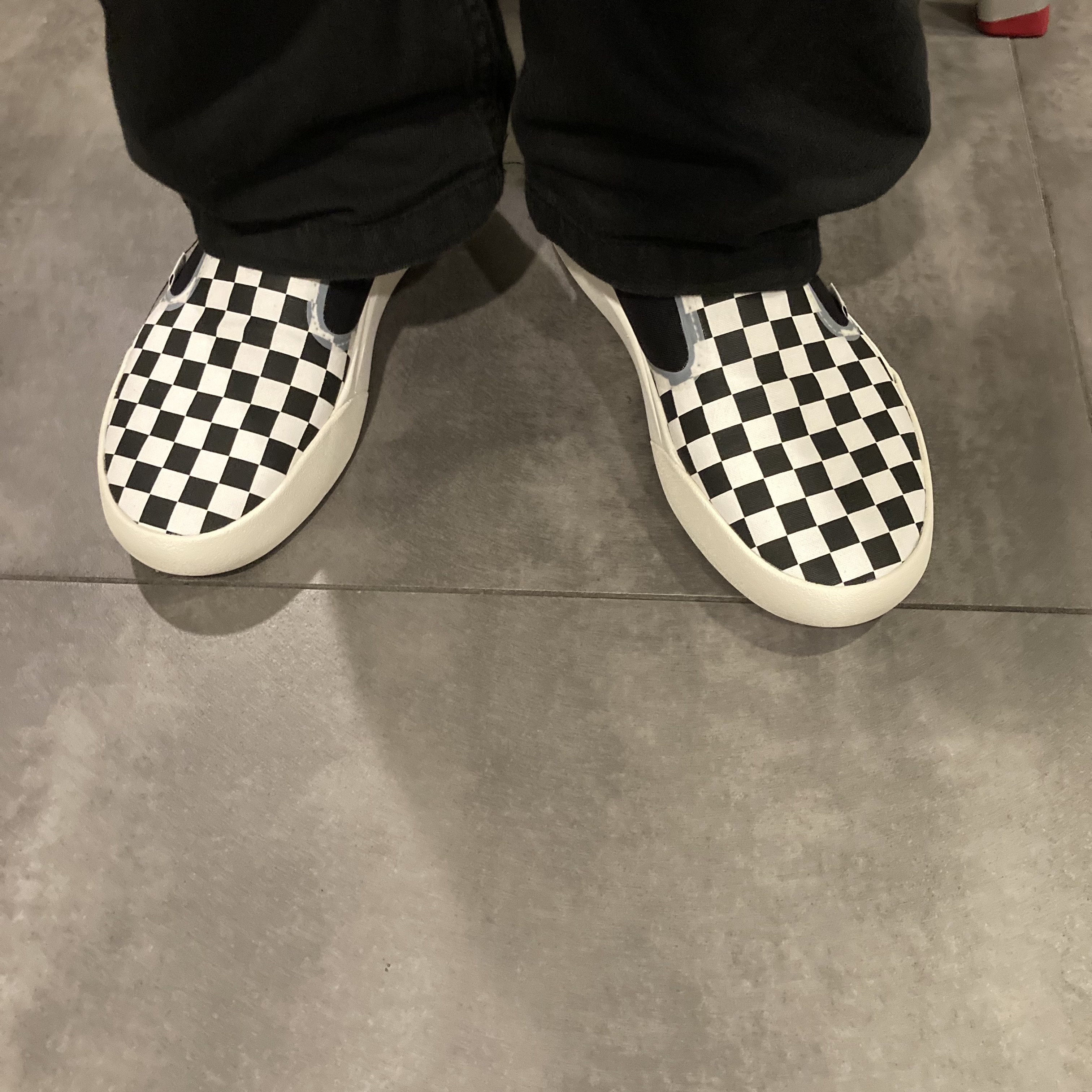 Vans Checkerboard Comfycush One Black 착용 스타일