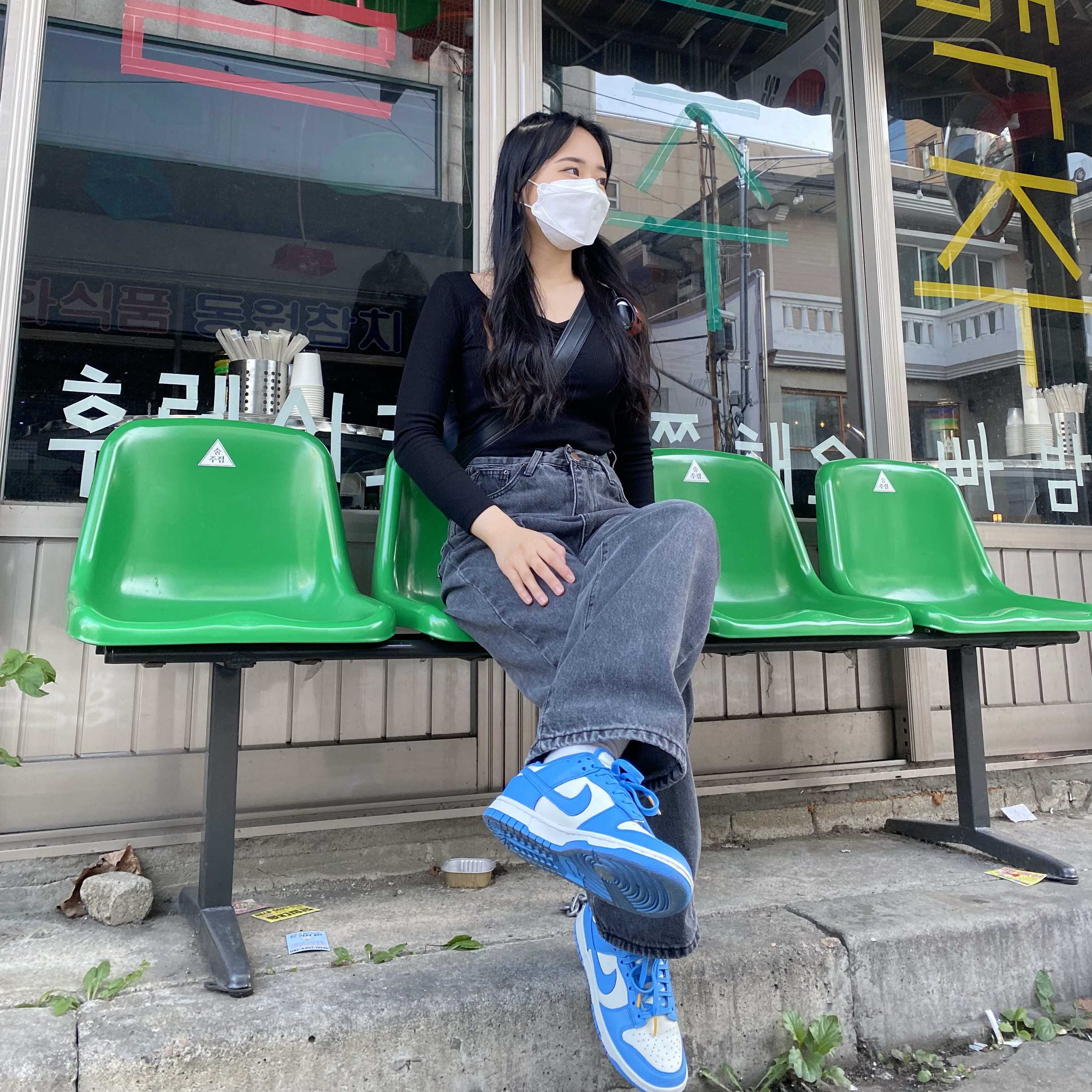 (W) Nike Dunk Low Coast 착용 스타일 - 1