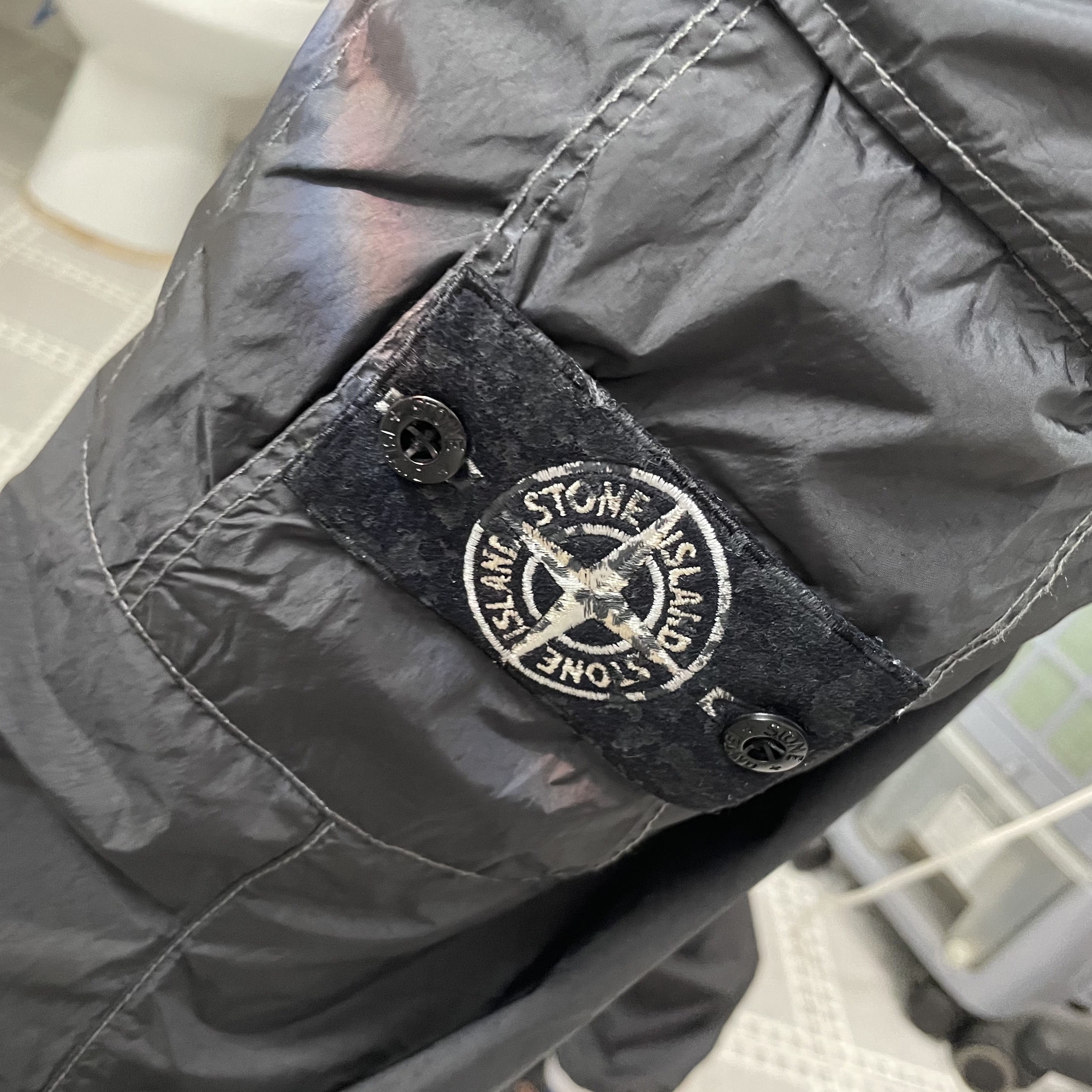 Supreme x Stone Island Painted Camo Nylon Cargo Pants Black - 20FW 착용 스타일