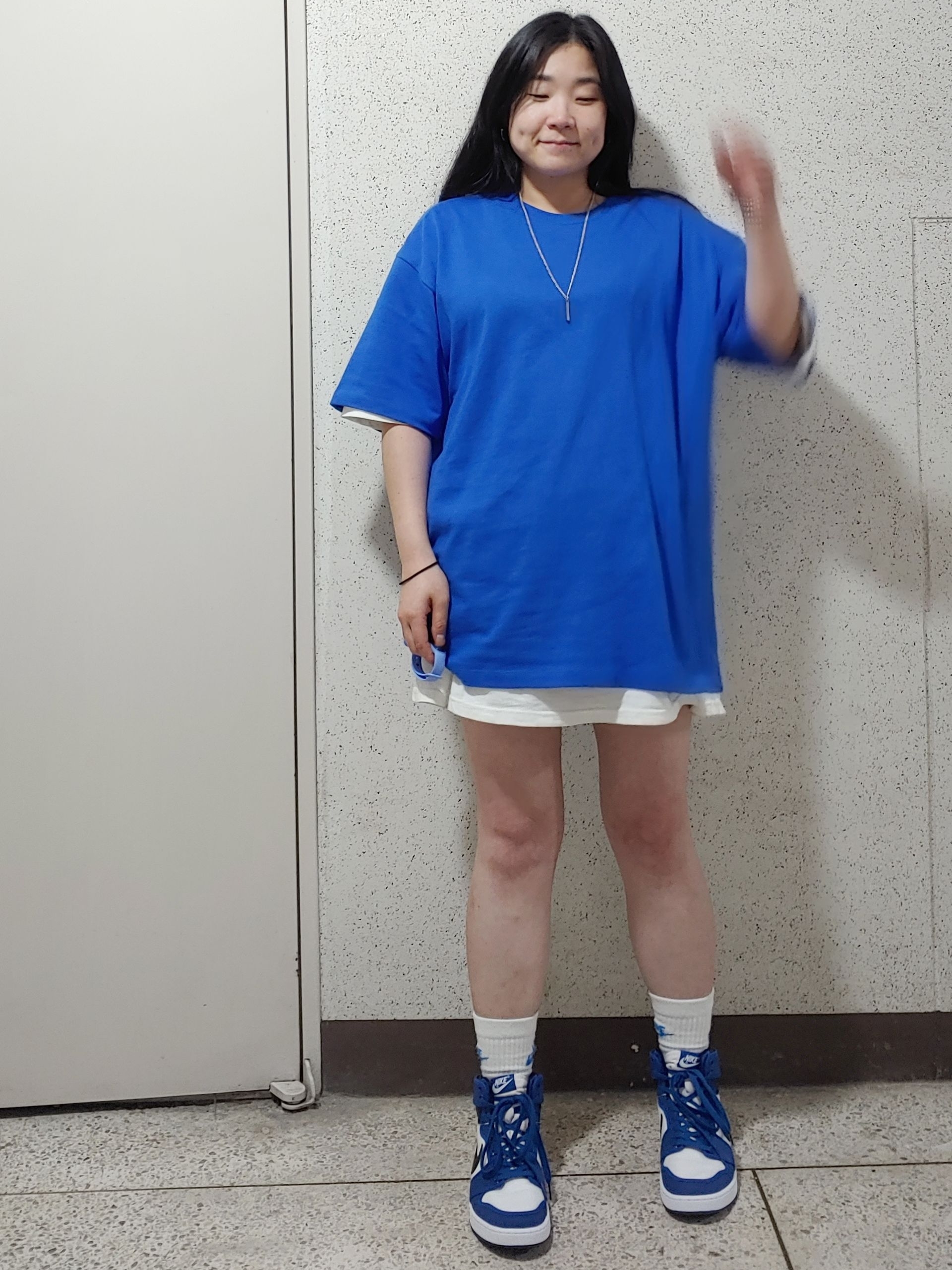 Jordan 1 KO Storm Blue 착용 스타일 - 4