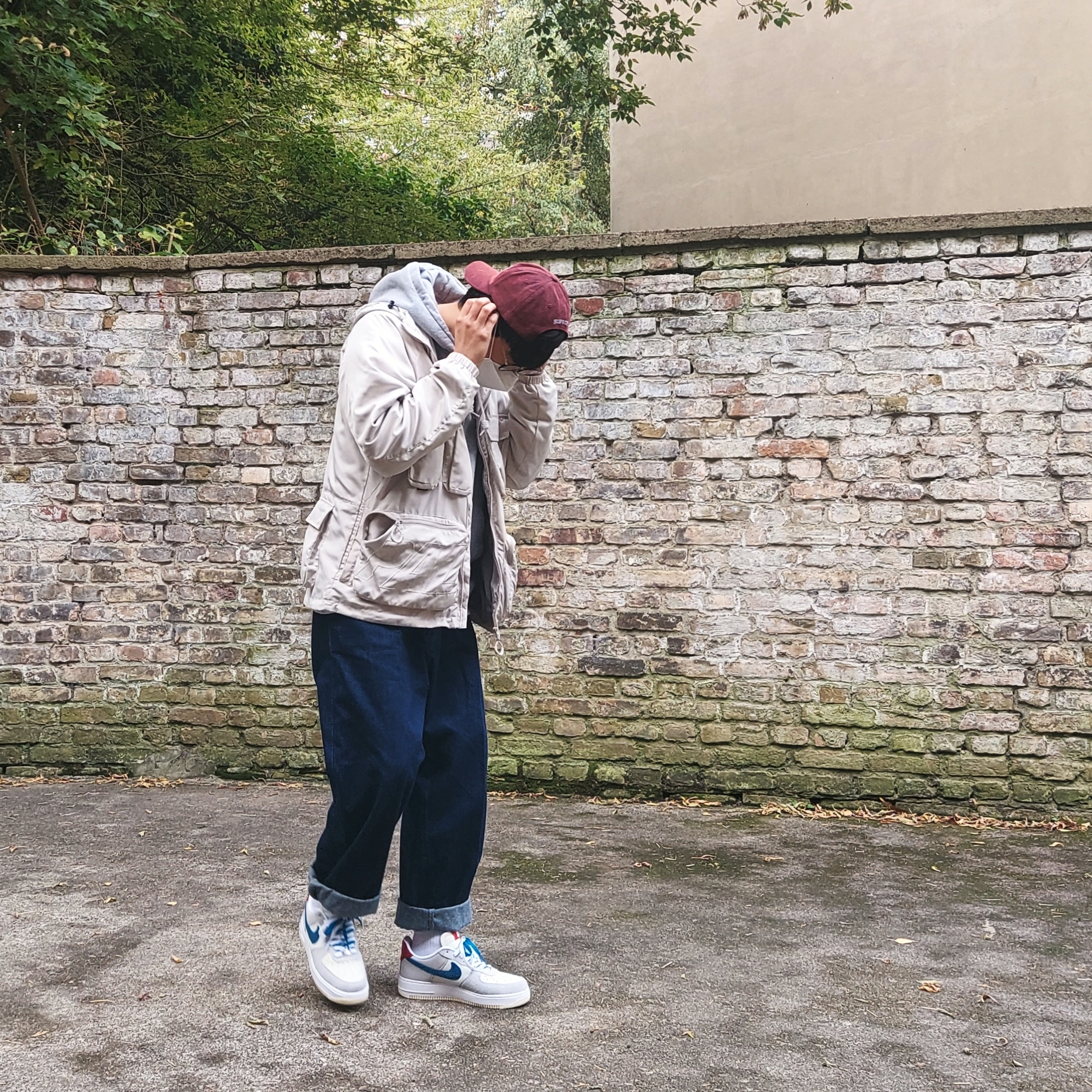 Supreme Classic Logo 6-Panel Navy - 21SS, Nike x Undefeated Air Force 1 Low SP 5 On It 착용 스타일 - 1