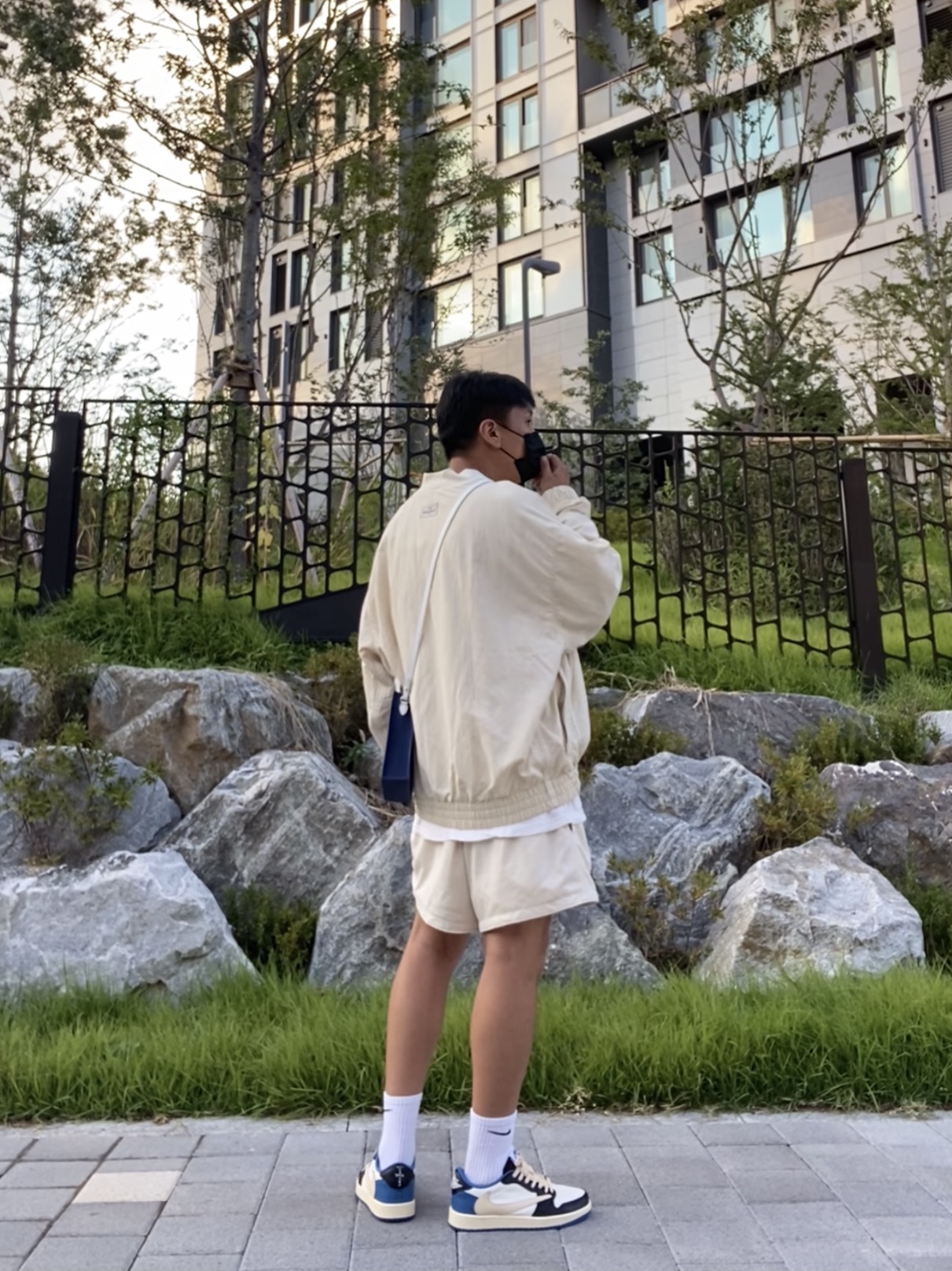 Nike x Fear of God Basketball Shorts String, Nike x Fear of God Basketball Jacket String 착용 스타일 - 2