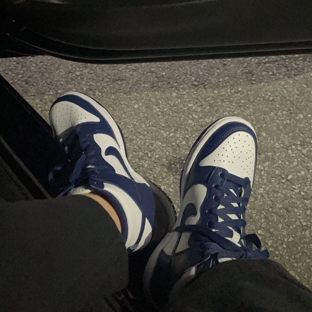 (GS) Nike Dunk High Championship Navy 착용 스타일 - 3
