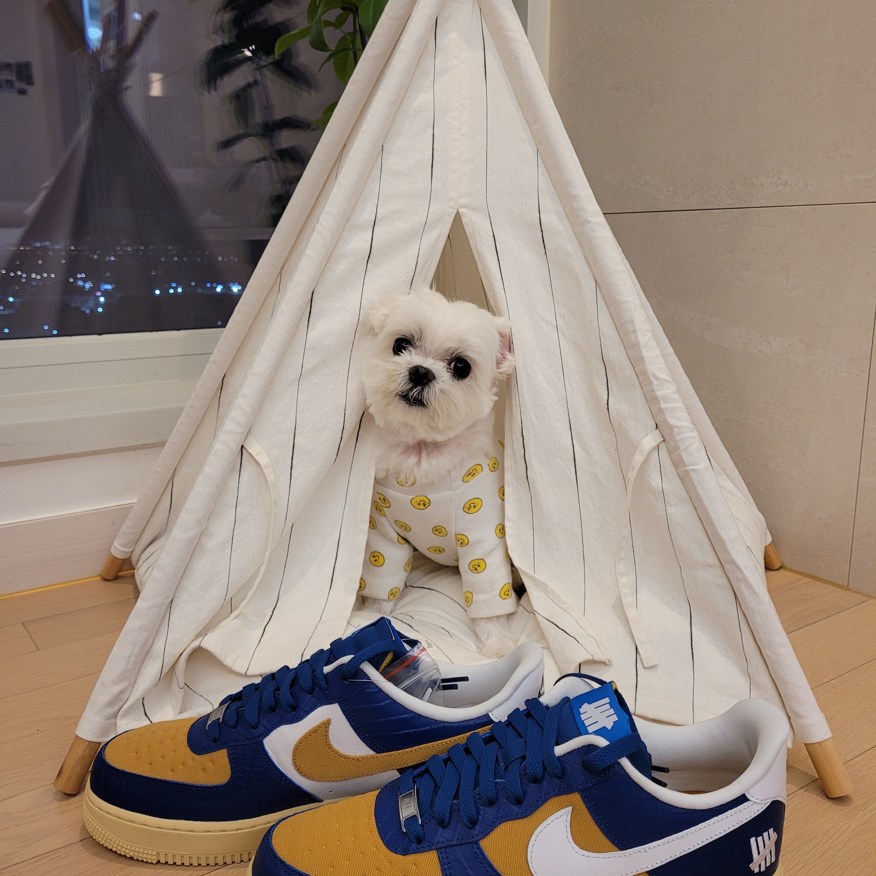 Nike x Undefeated Air Force 1 Low SP 5 On It Court Blue 착용 스타일 - 1