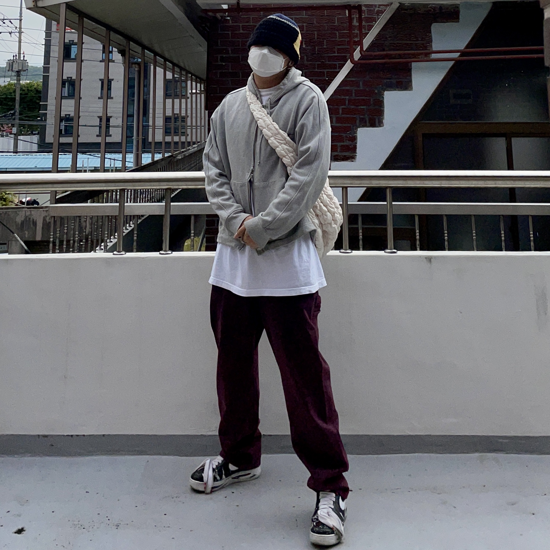 Nike x Peaceminusone Air Force 1 Low Para-Noise 착용 스타일