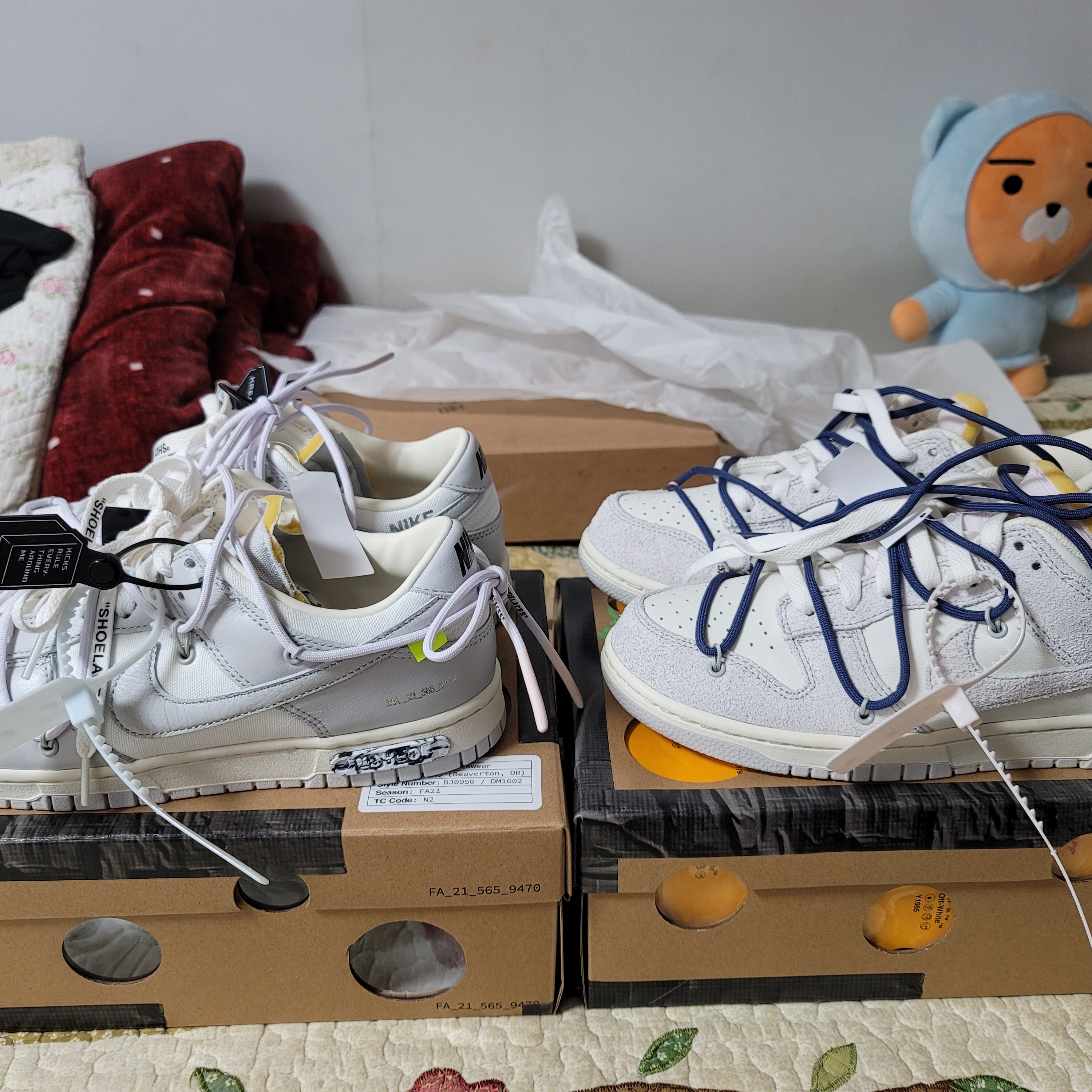 Nike x Off-White Dunk Low The 50 - Lot 49, Nike x Off-White Dunk Low The 50 - Lot 18 착용 스타일 - 3