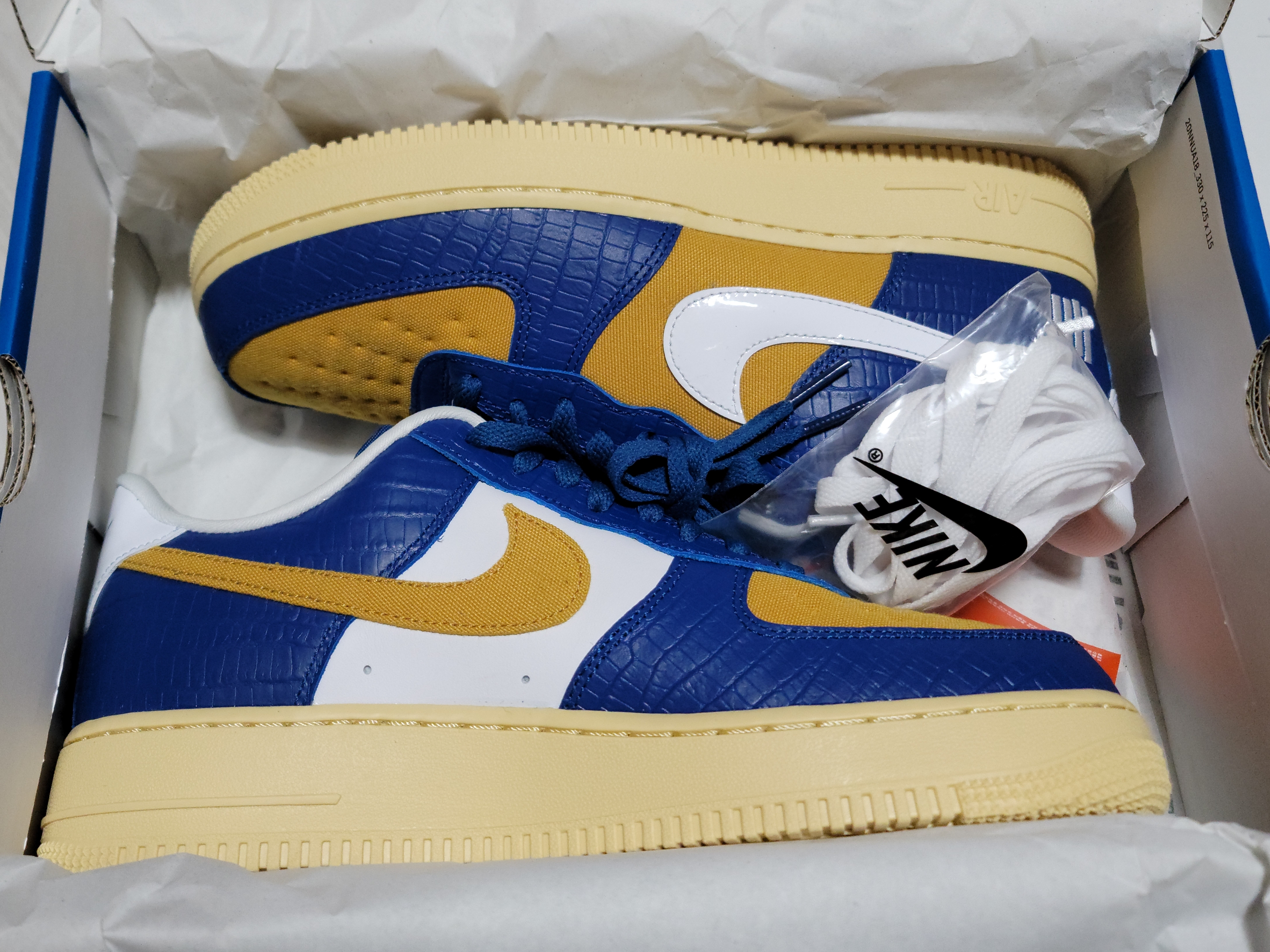 Nike x Undefeated Air Force 1 Low SP 5 On It Court Blue 착용 스타일 - 2