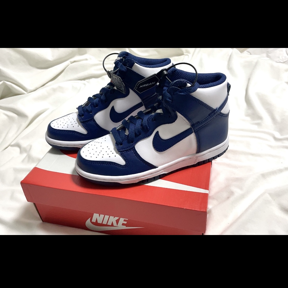 (GS) Nike Dunk High Championship Navy 착용 스타일 - 1