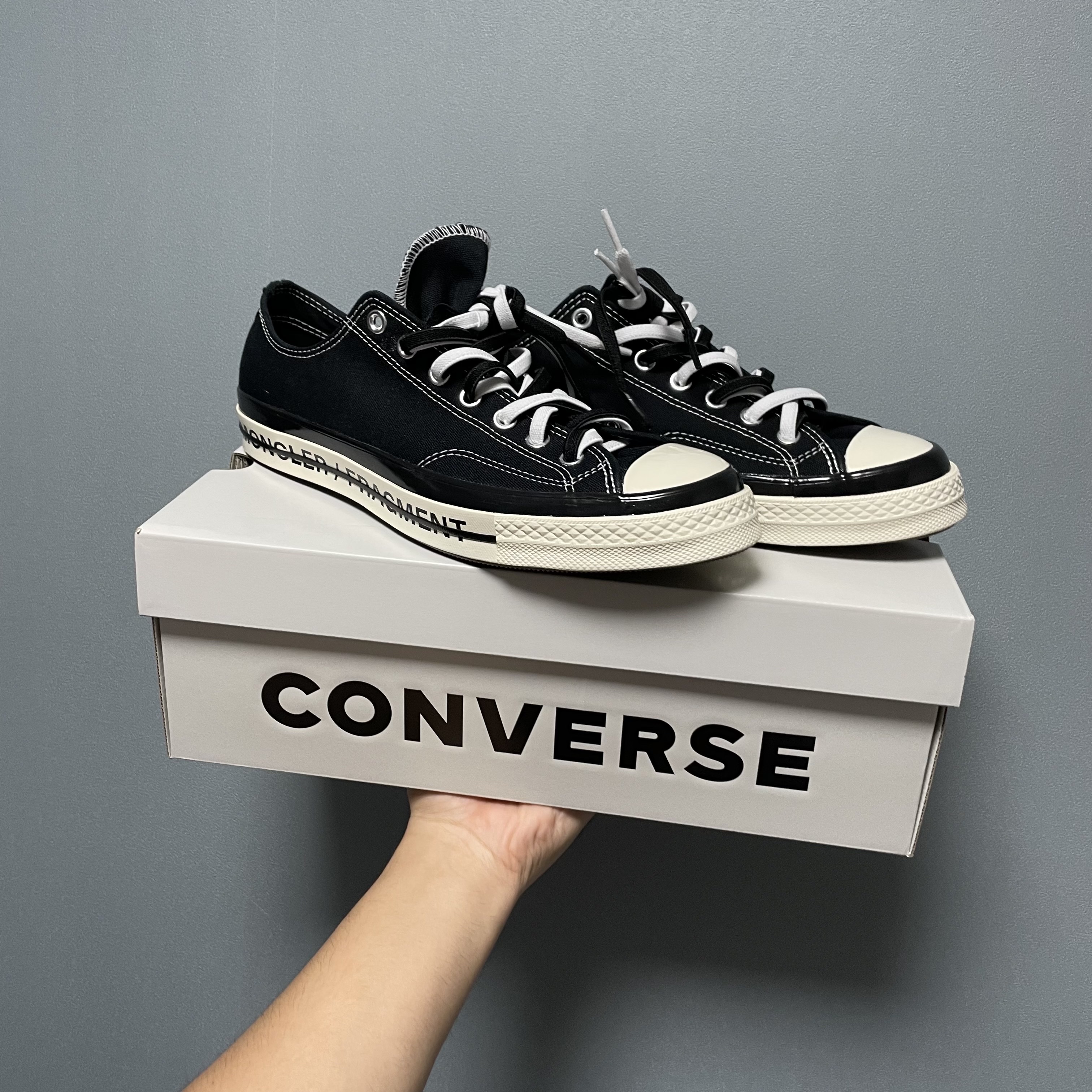 Converse x Moncler x Fragment Chuck 70 Ox Fraylor III Black 착용 스타일 - 3