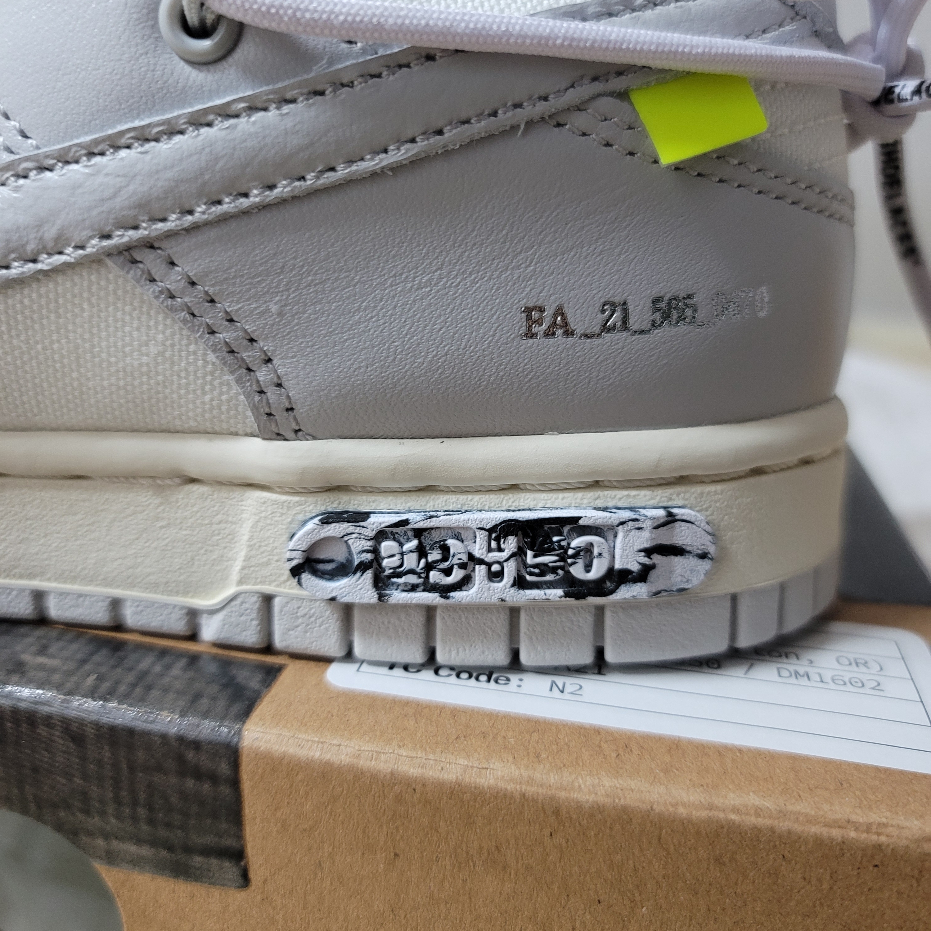 Nike x Off-White Dunk Low The 50 - Lot 49, Nike x Off-White Dunk Low The 50 - Lot 18 착용 스타일 - 2