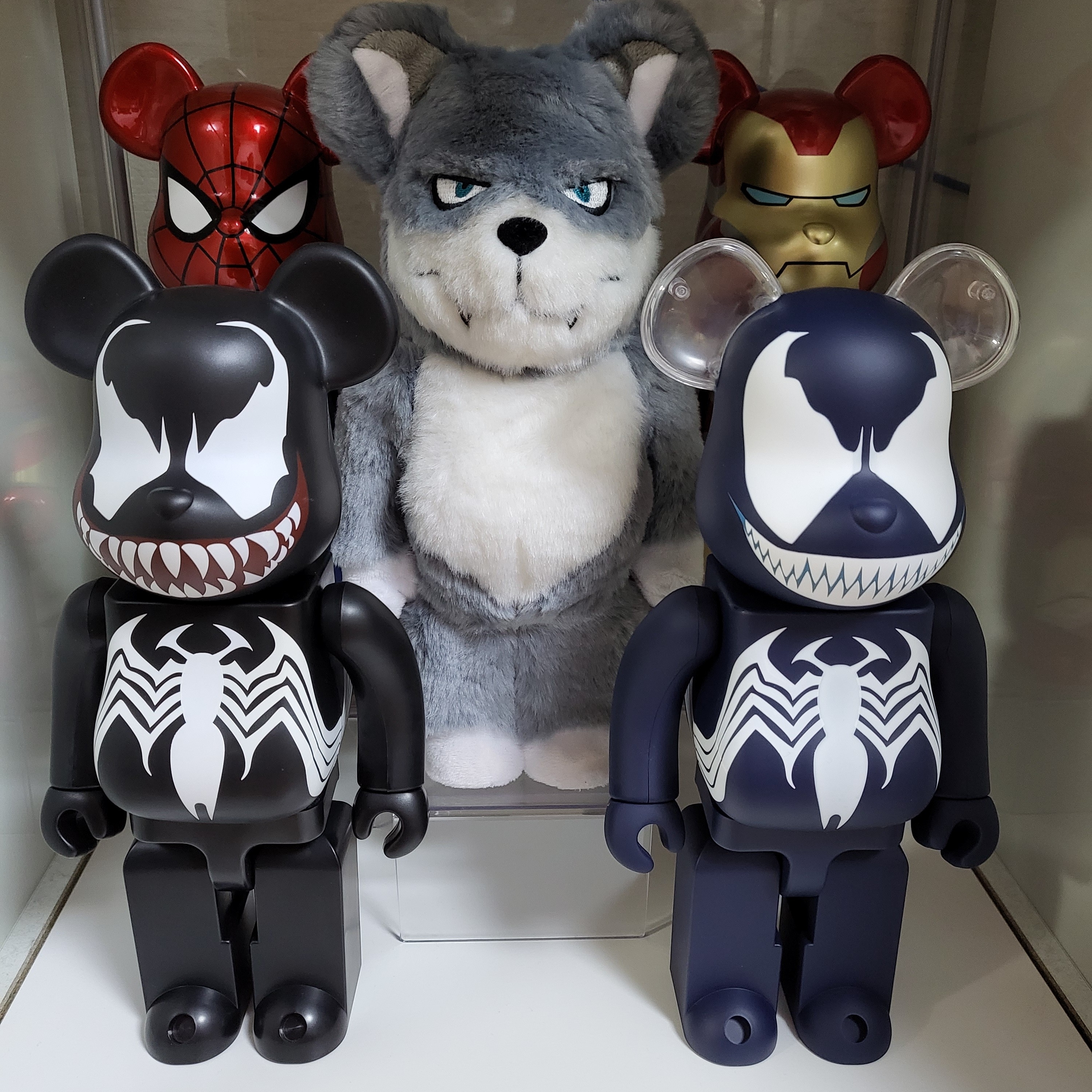 Bearbrick Marvel Venom The Amazing Spider-Man 100% & 400% Set 착용 스타일