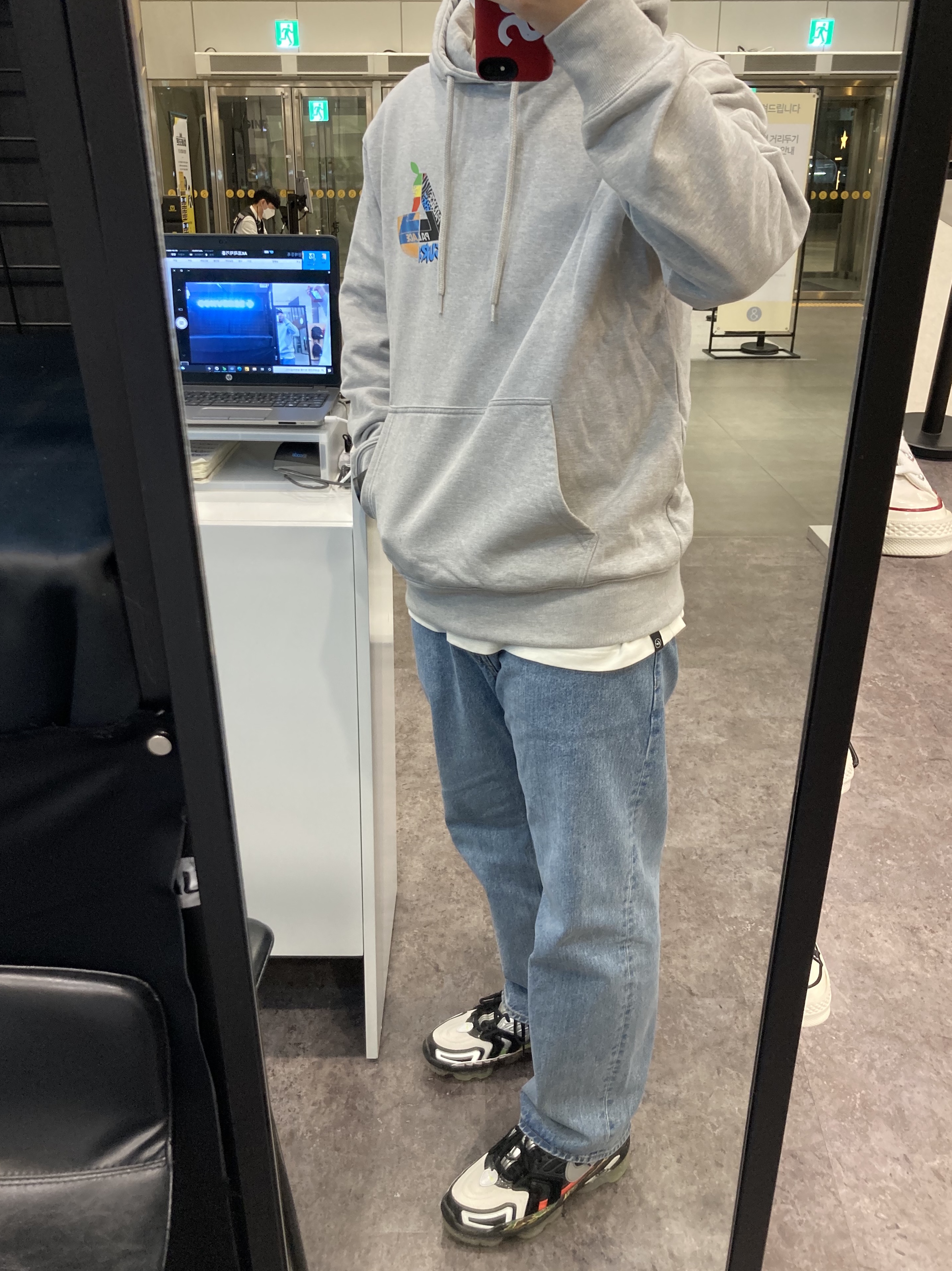 Nike Air VaporMax EVO NRG Collecter's Closet, Palace Mix Up Hood Grey Marl - 21SS 착용 스타일