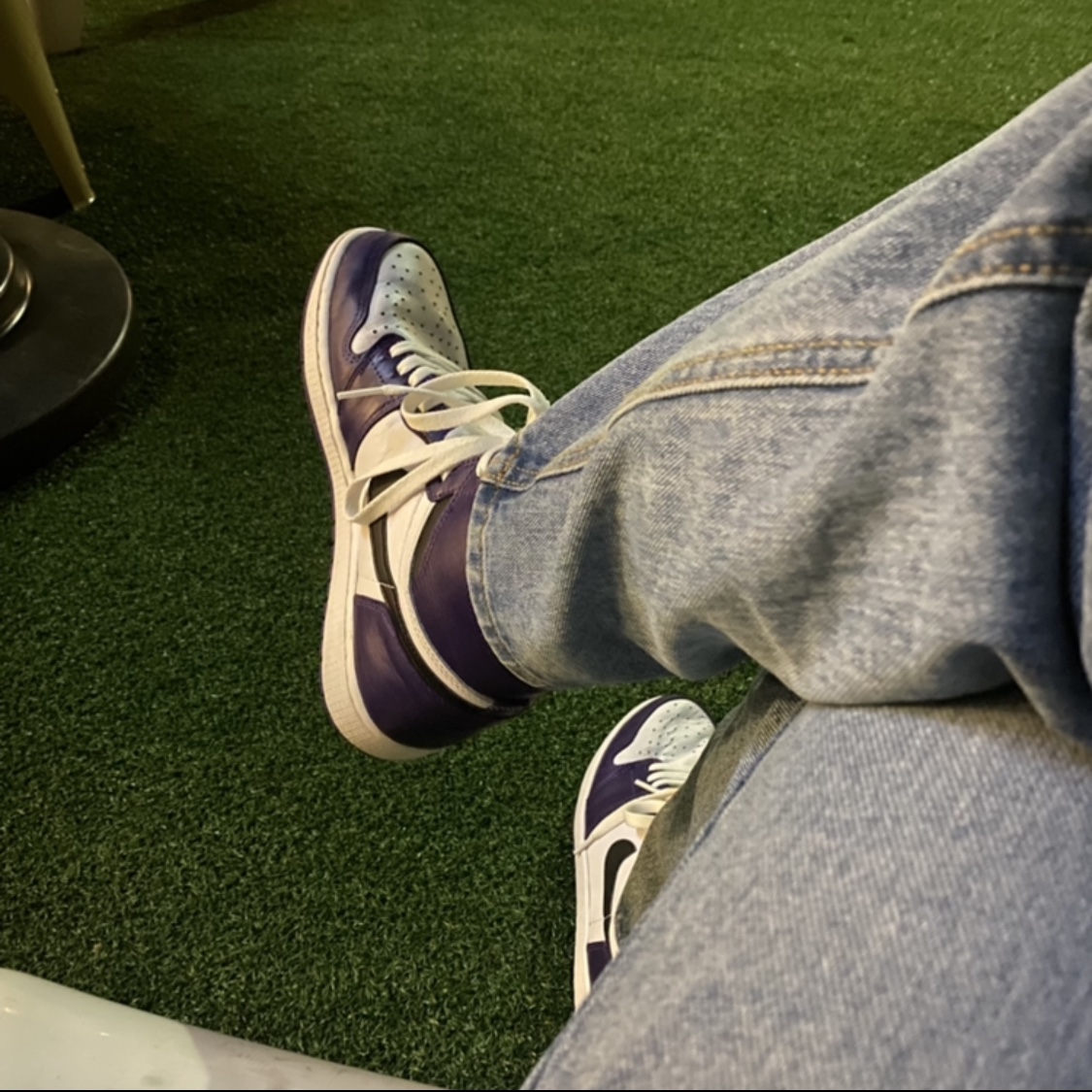 Jordan 1 Retro High OG Court Purple 2020 착용 스타일 - 2
