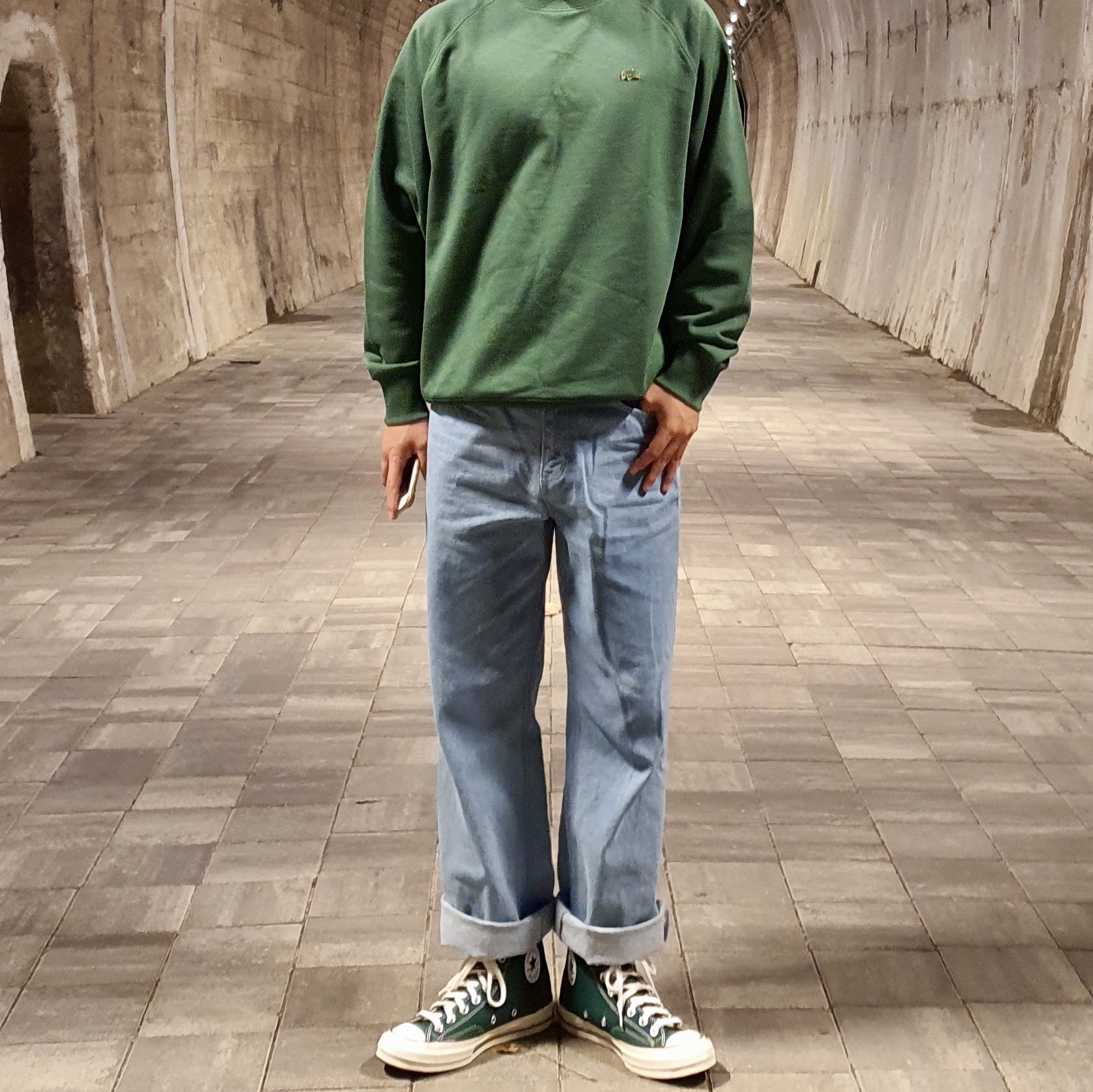 Converse Chuck 70 High Midnight Clover 착용 스타일 - 1