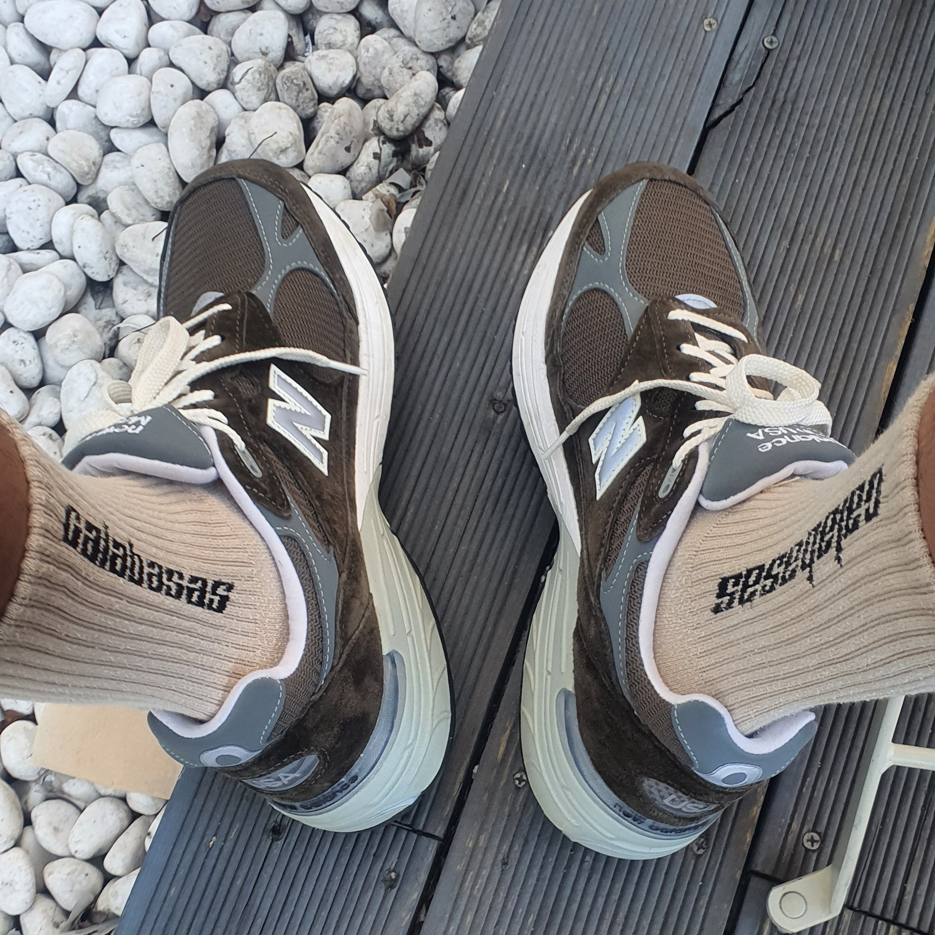 New Balance 993 Made in USA Military Green - D Standard 착용 스타일
