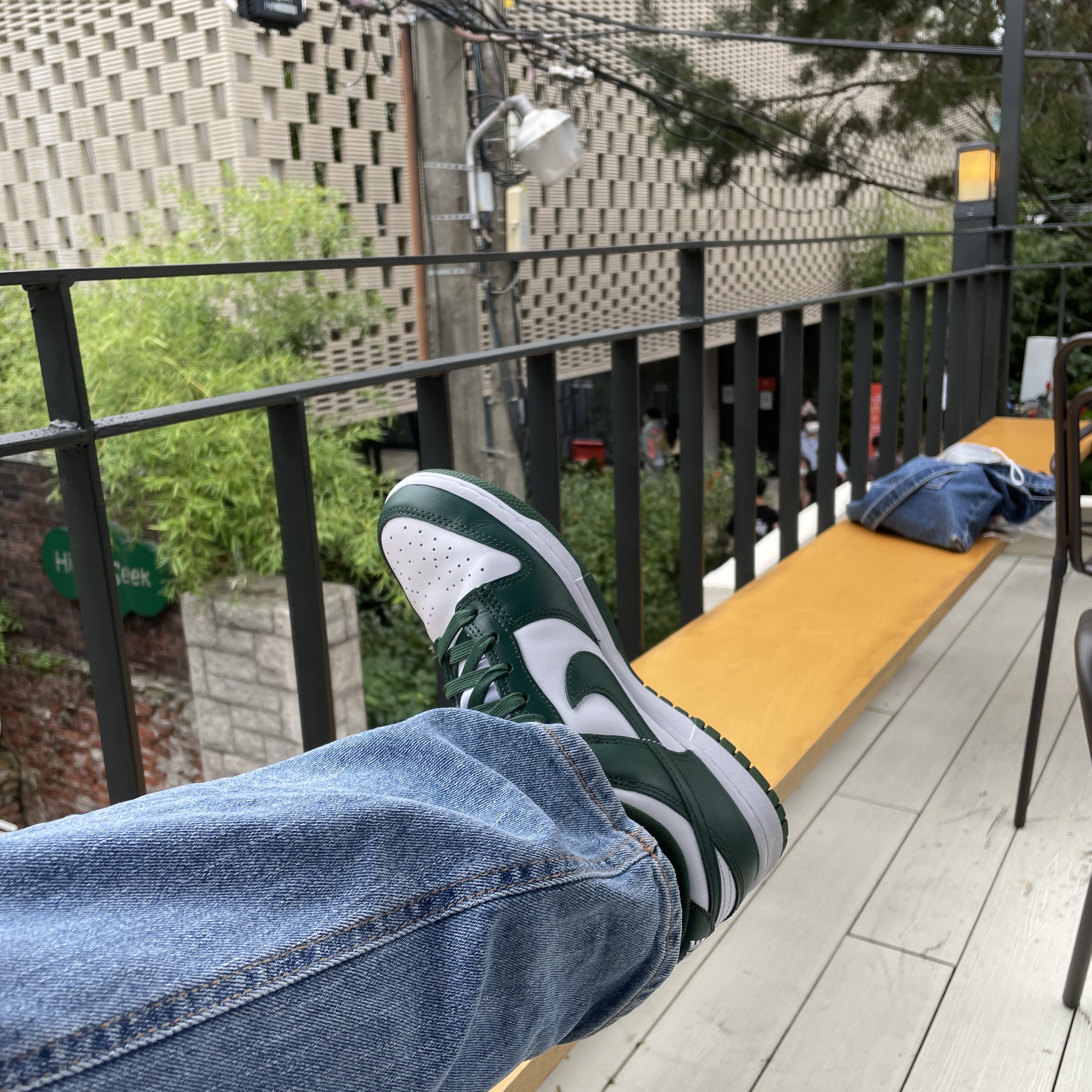 Nike Dunk Low Retro Varsity Green 착용 스타일 - 4