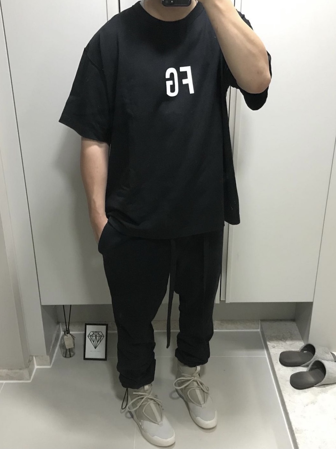 Nike x Fear of God Air Fear of God 1 Oatmeal 착용 스타일
