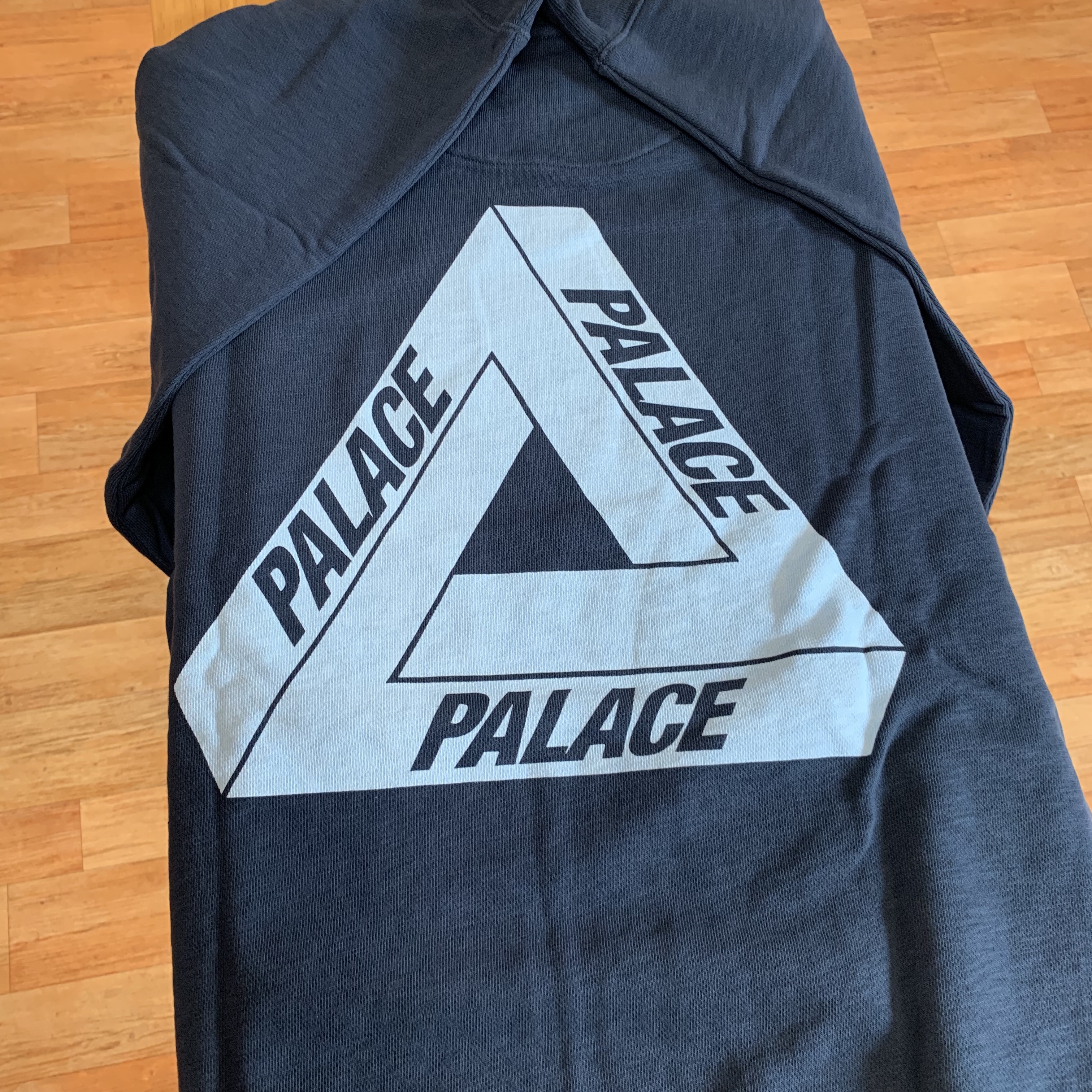 Palace Slub Crew Navy - 21FW 착용 스타일 - 2