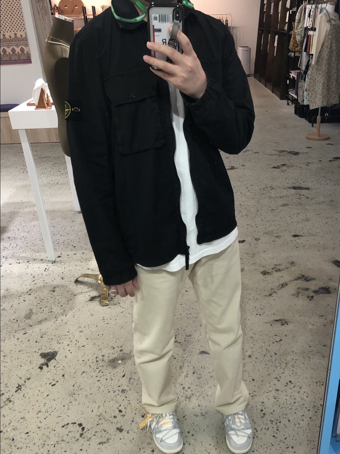 Stone Island 113WN T.CO+OLD Overshirt Black - 21FW, Nike x Off-White Dunk Low The 50 - Lot 46 착용 스타일
