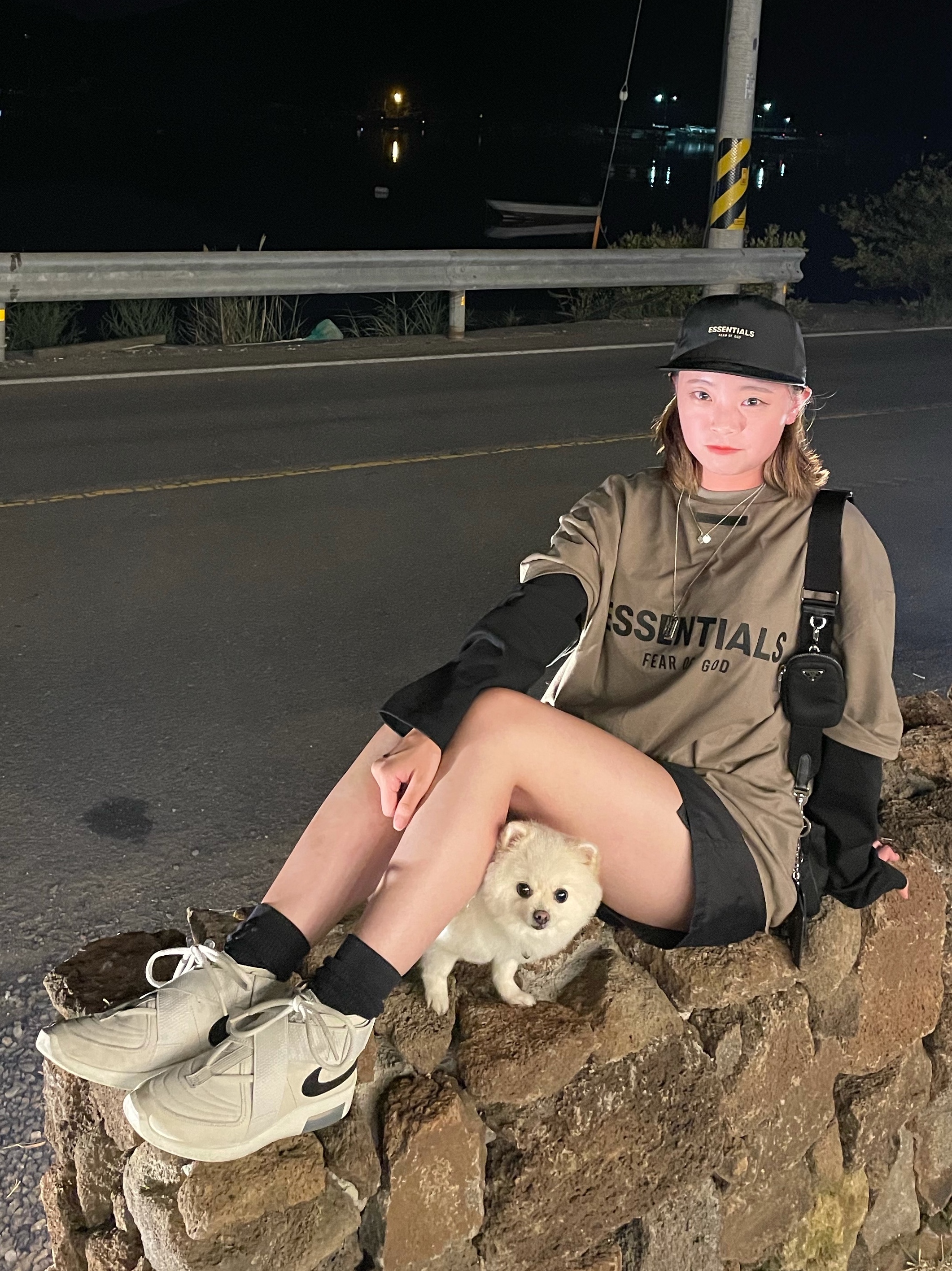 Nike x Fear of God Air Fear of God Raid Light Bone, Essentials T-Shirt Taupe - 21SS 착용 스타일 - 2